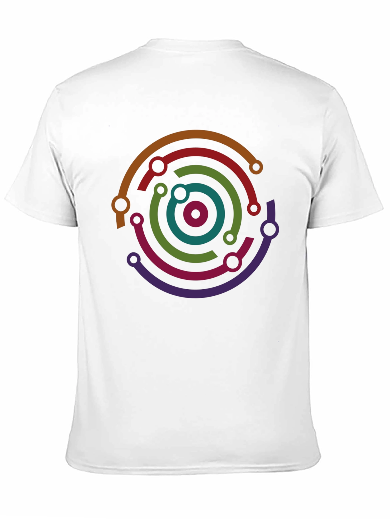 Abstract Circuit Ring Graphic T-Shirt