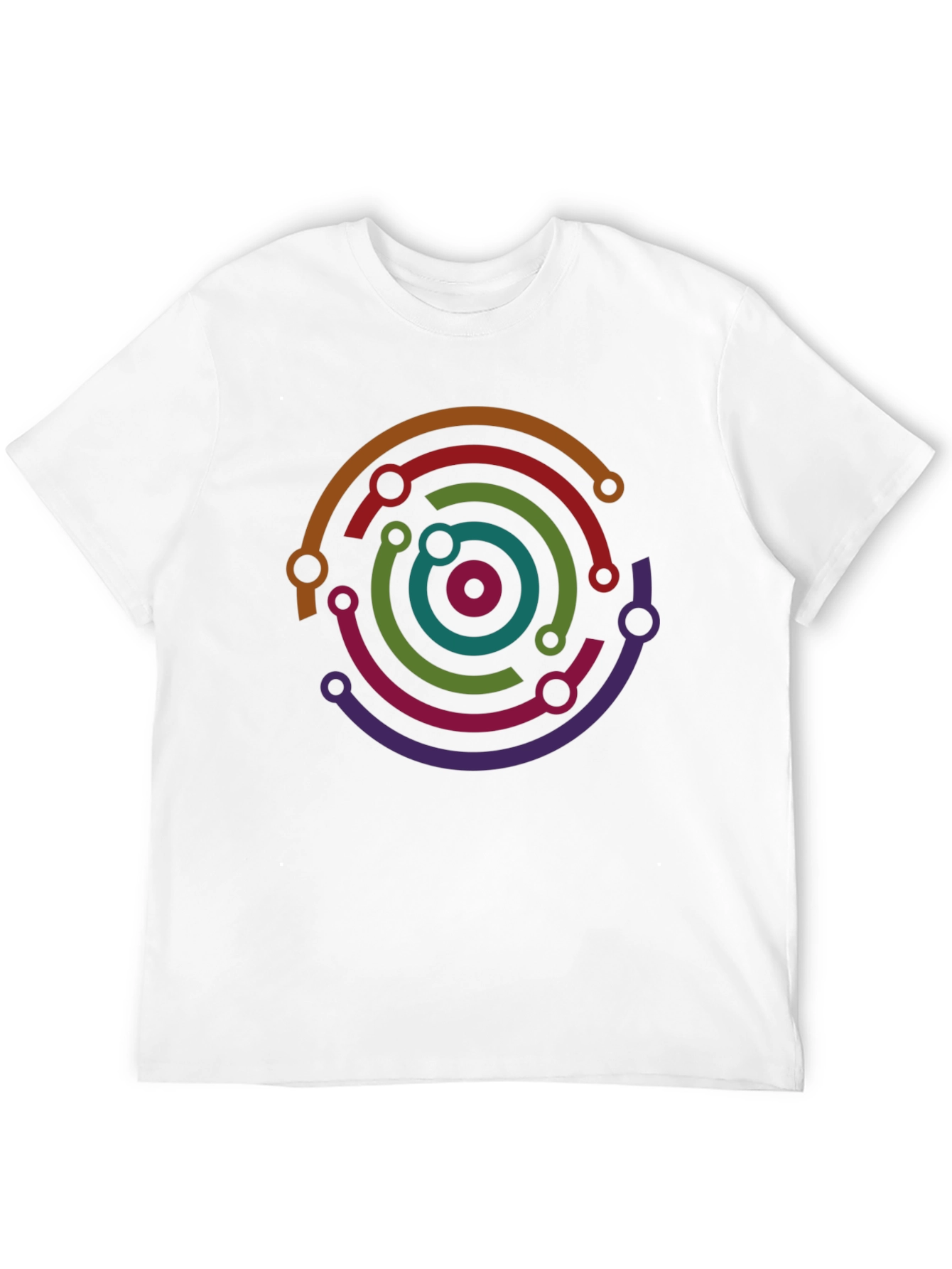 Abstract Circuit Ring Graphic T-Shirt