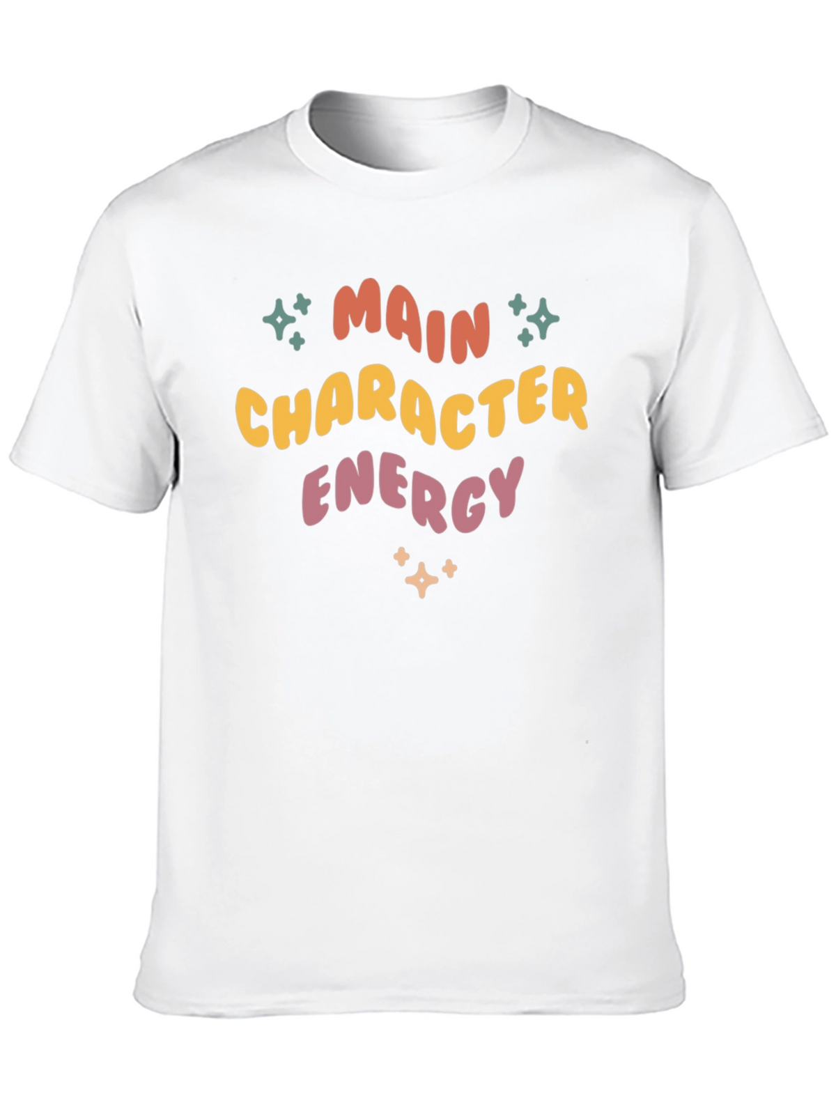 Main Character Energy T-Shirt - Retro Style Black Tee