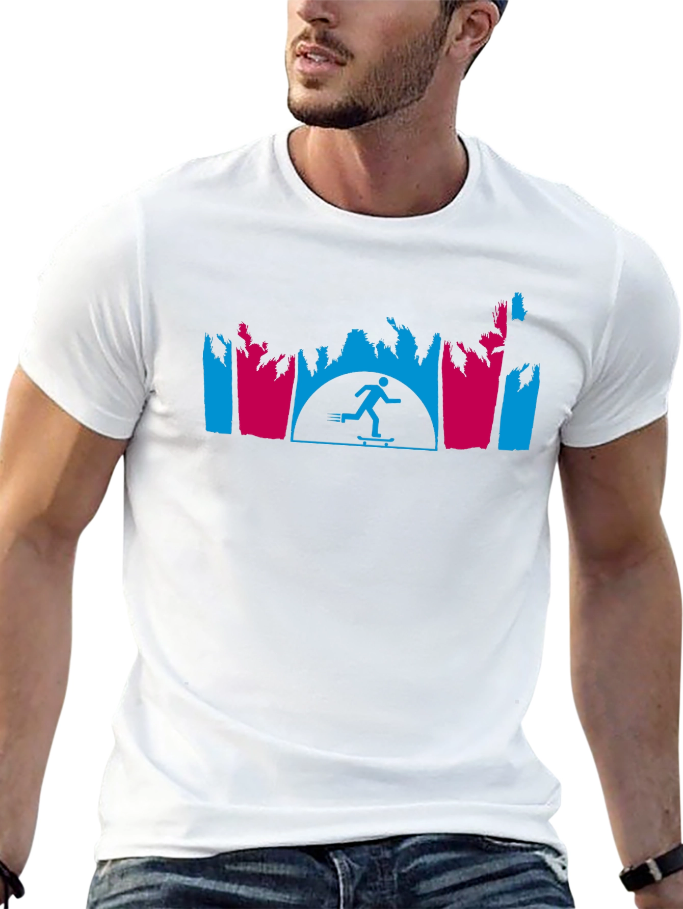 Skate Sunset Graphic Tee - Retro Style