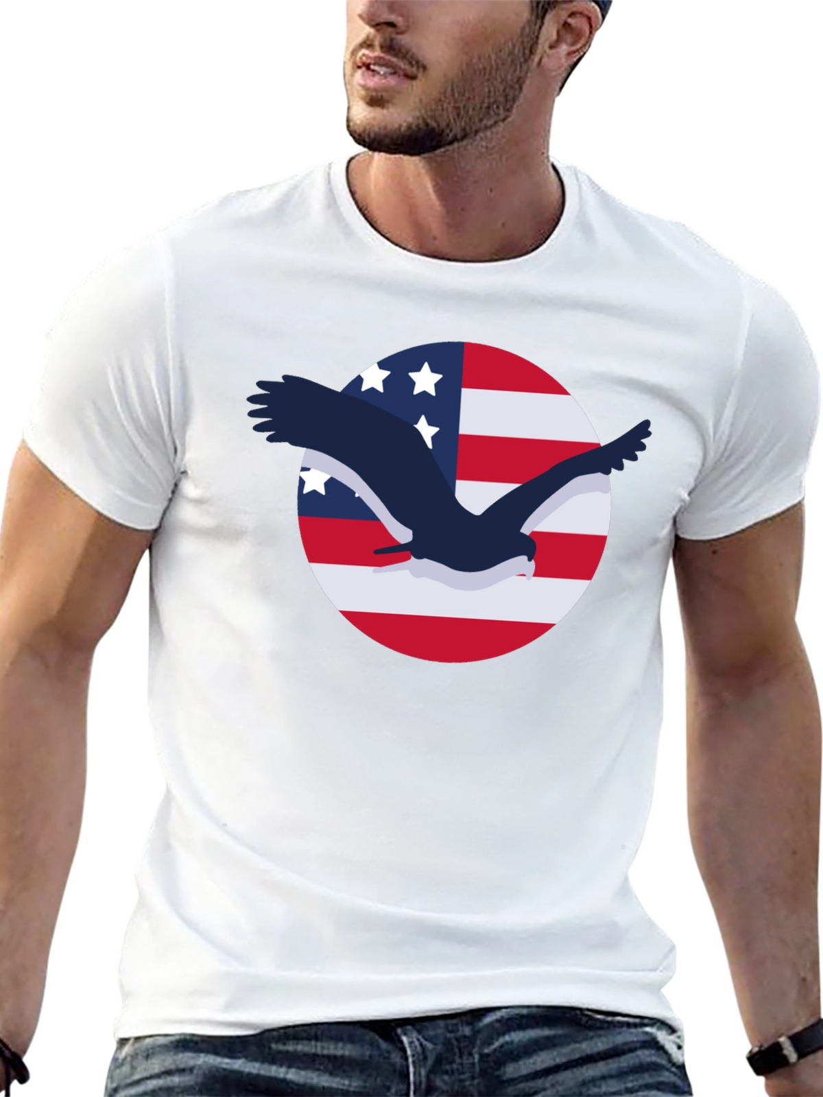 American Eagle Flag Graphic Tee