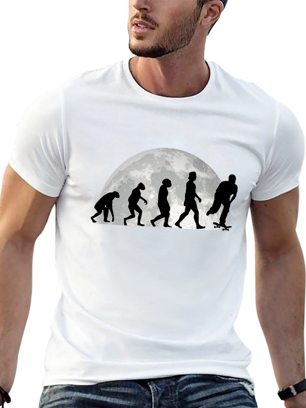Evolution of Skateboarding Graphic Tee - Black