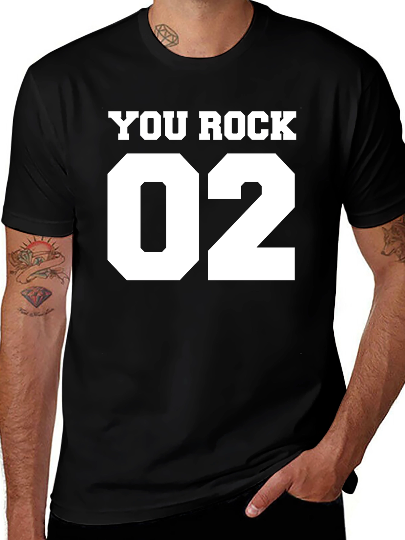 You Rock 02 Graphic T-Shirt - Black