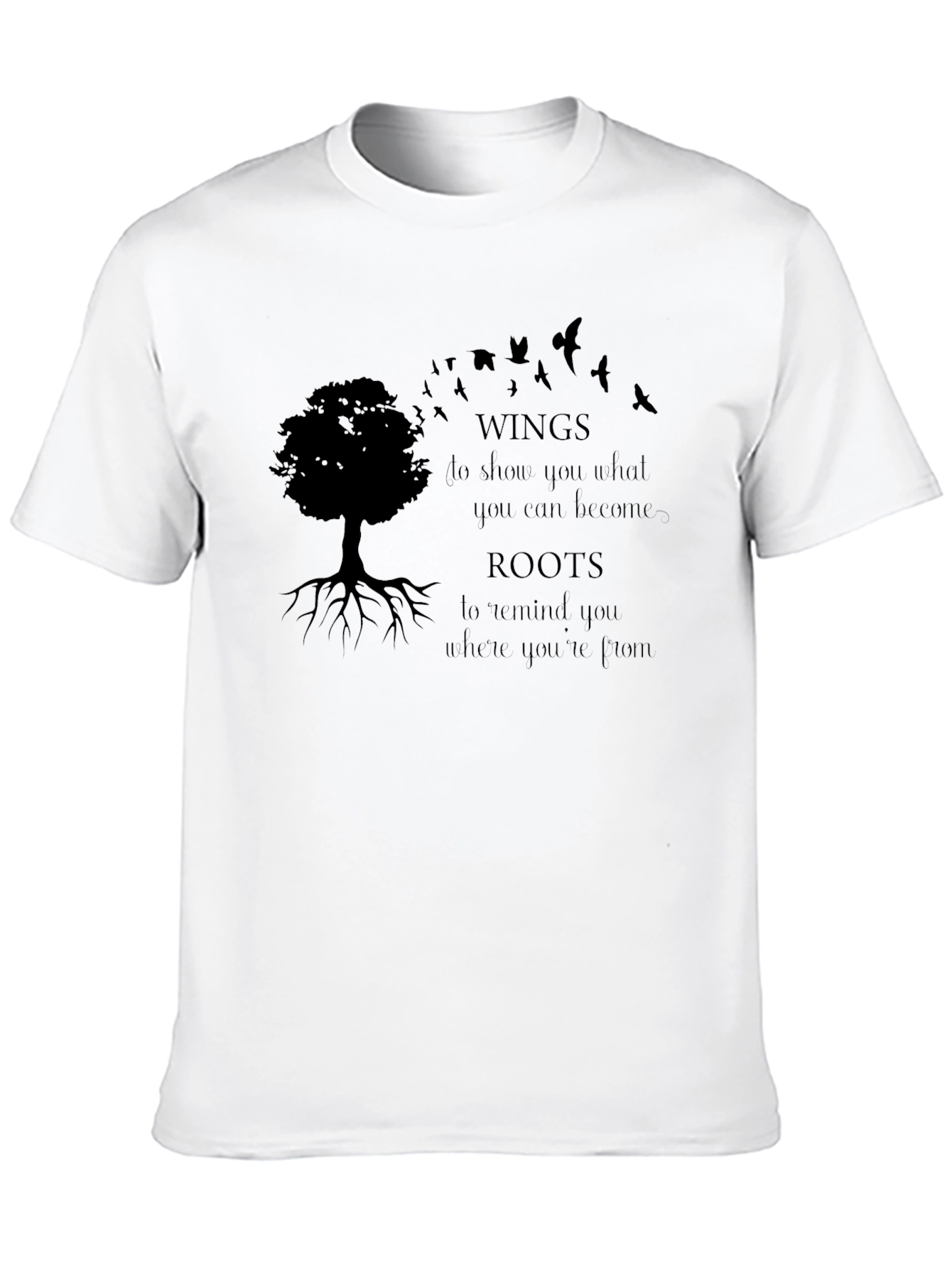 Wings & Roots Graphic T-Shirt - Inspiring Design