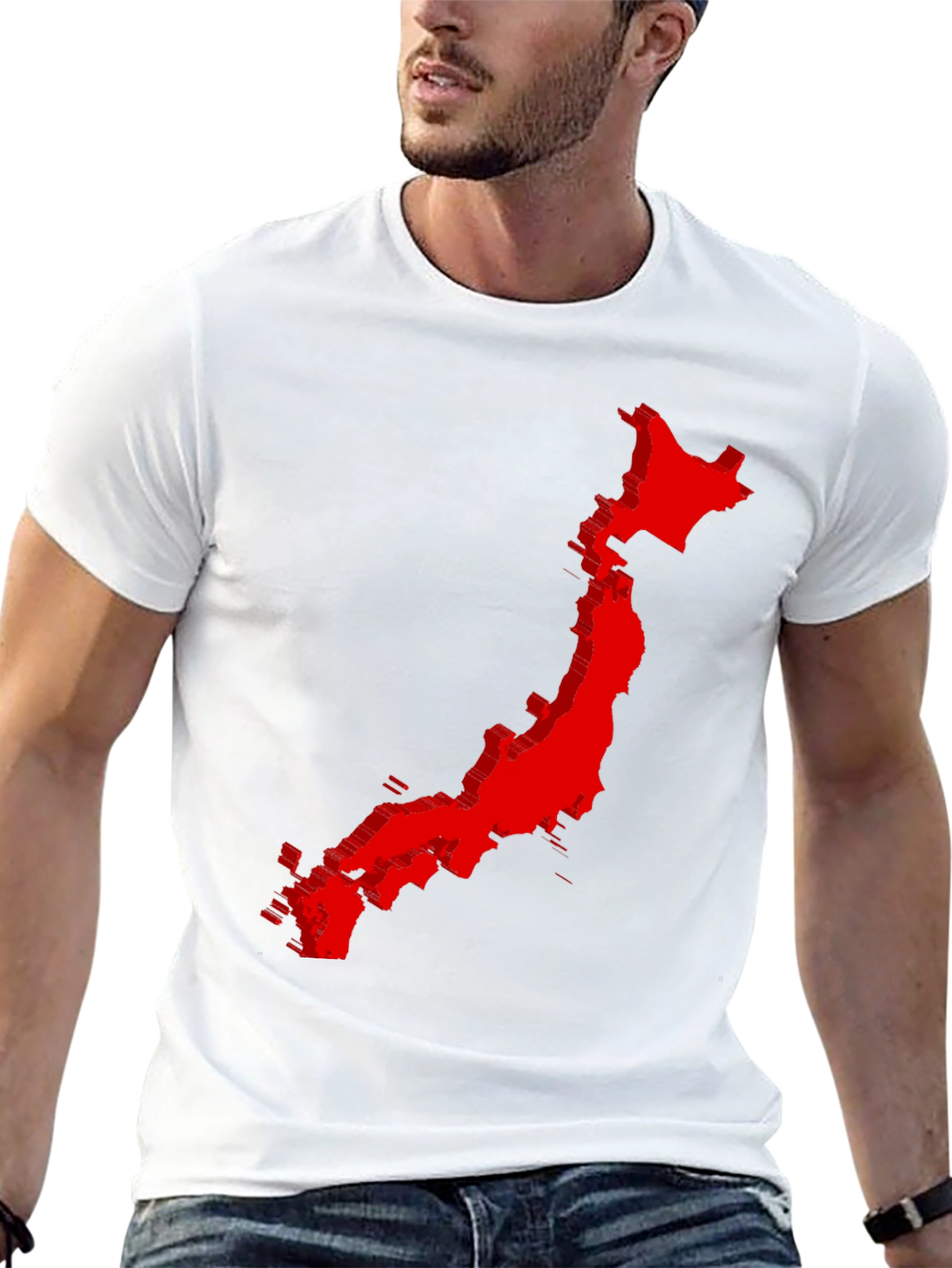 Japan Map Graphic Tee - Cool Black Shirt