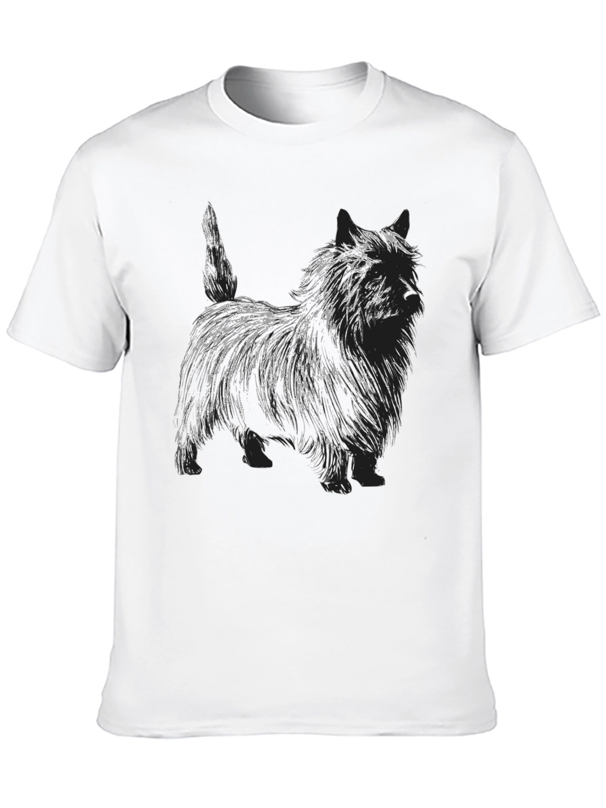 Dog Sketch Graphic T-Shirt - Unisex Black Tee
