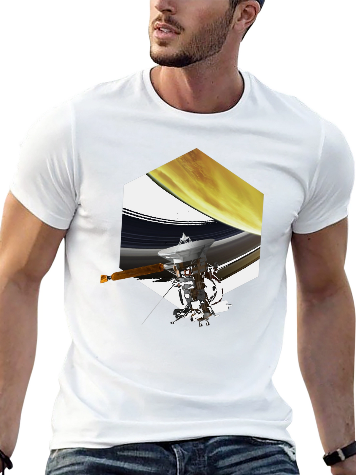 Cassini Saturn Space Mission Graphic T-Shirt
