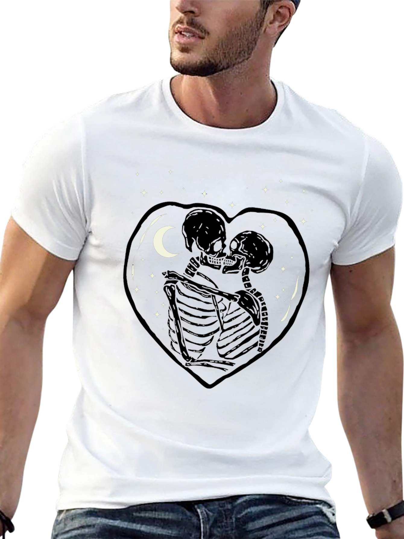 Skeleton Kiss Heart T-Shirt