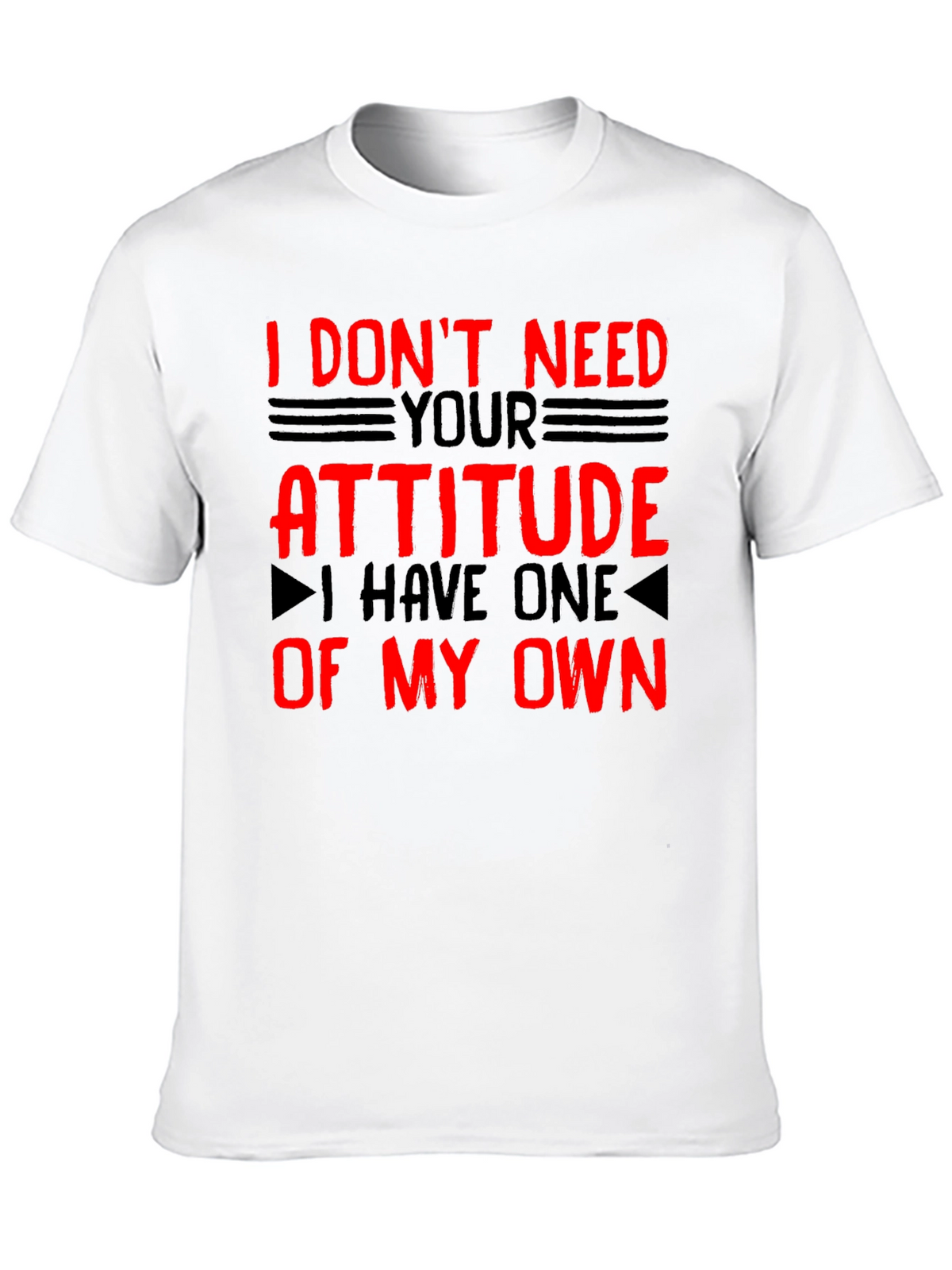 Attitude Graphic Print T-Shirt - Bold Statement Tee