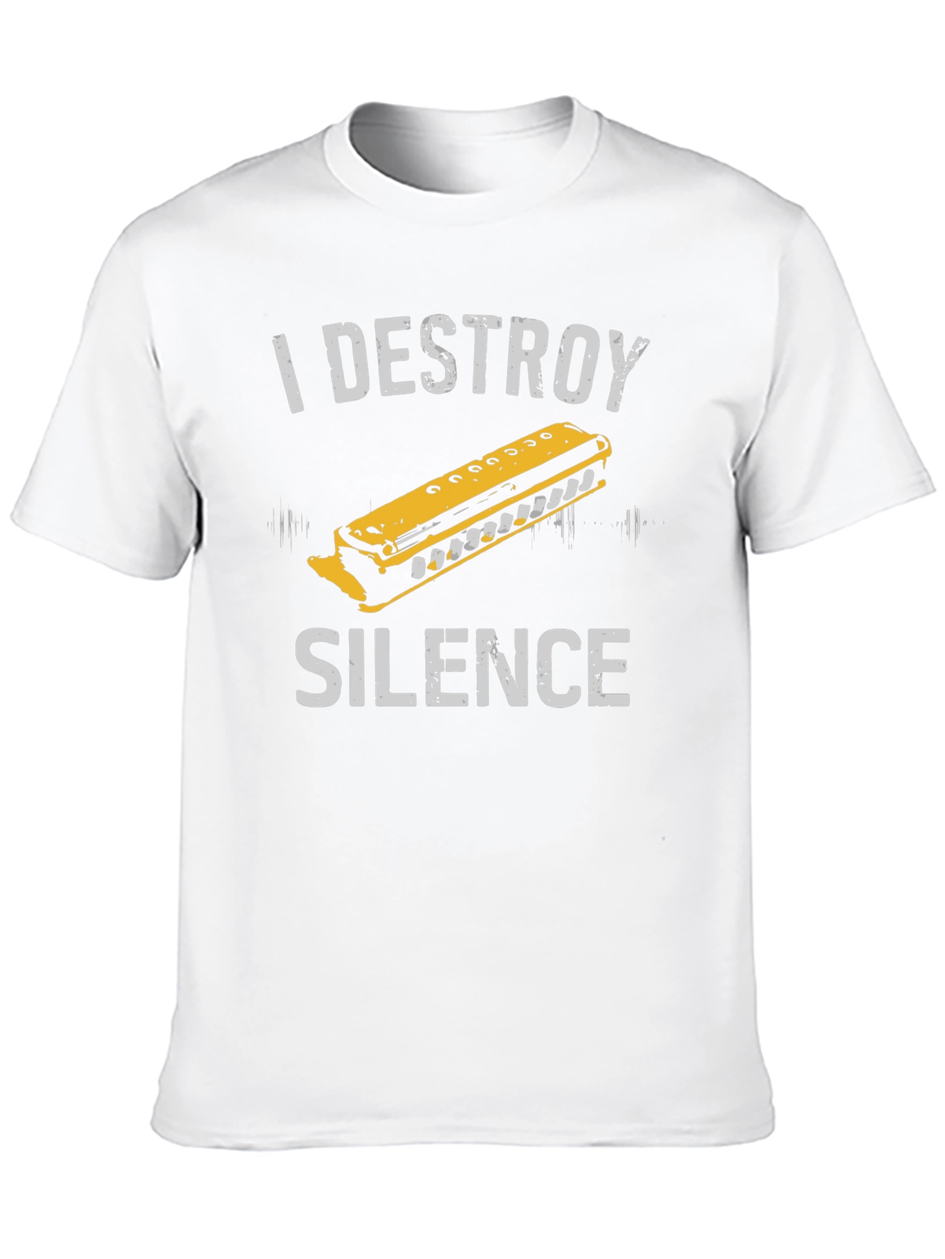 I Destroy Silence Harmonica Graphic Tee