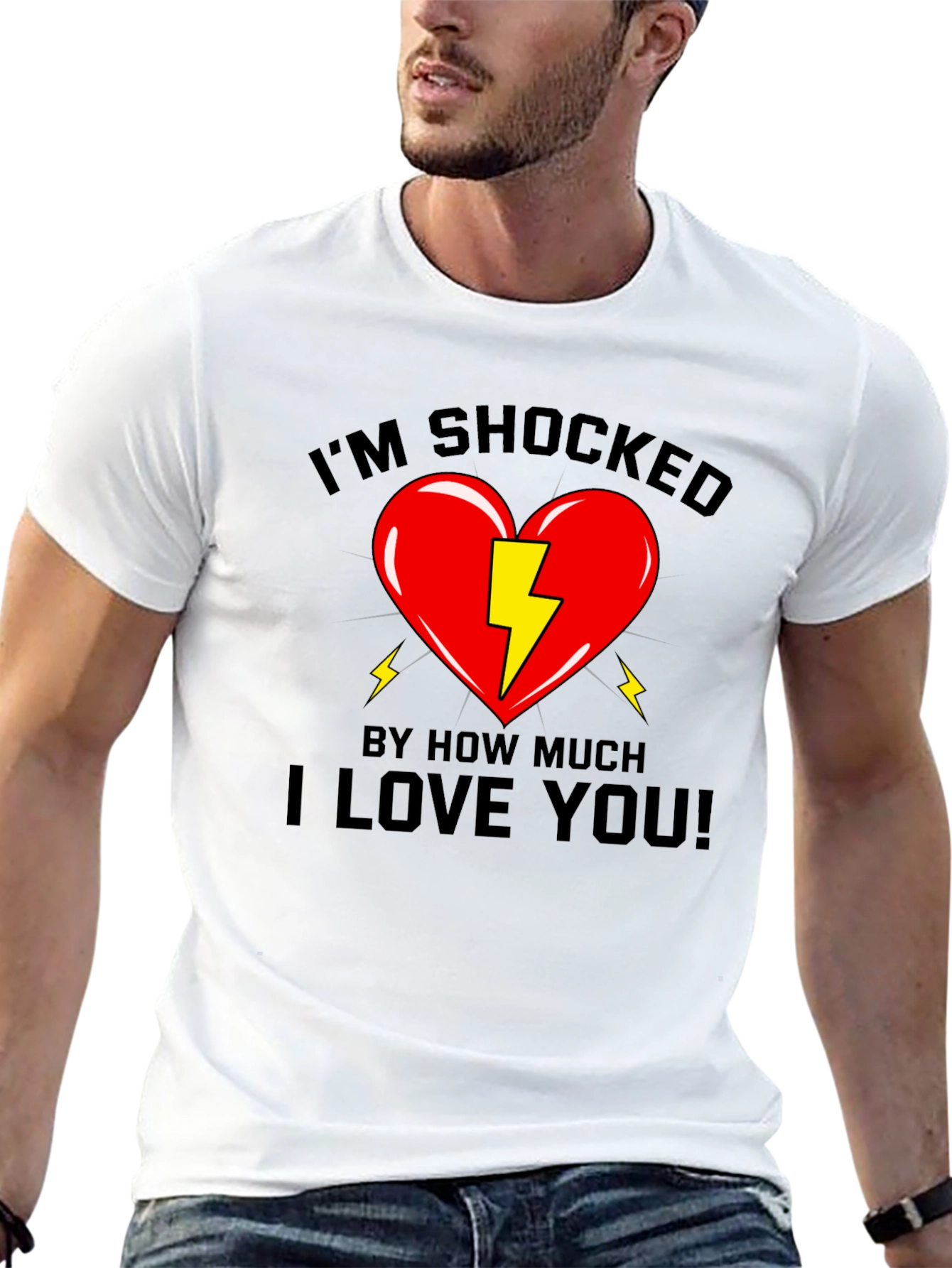Shocked Heart Graphic T-Shirt - Love You!