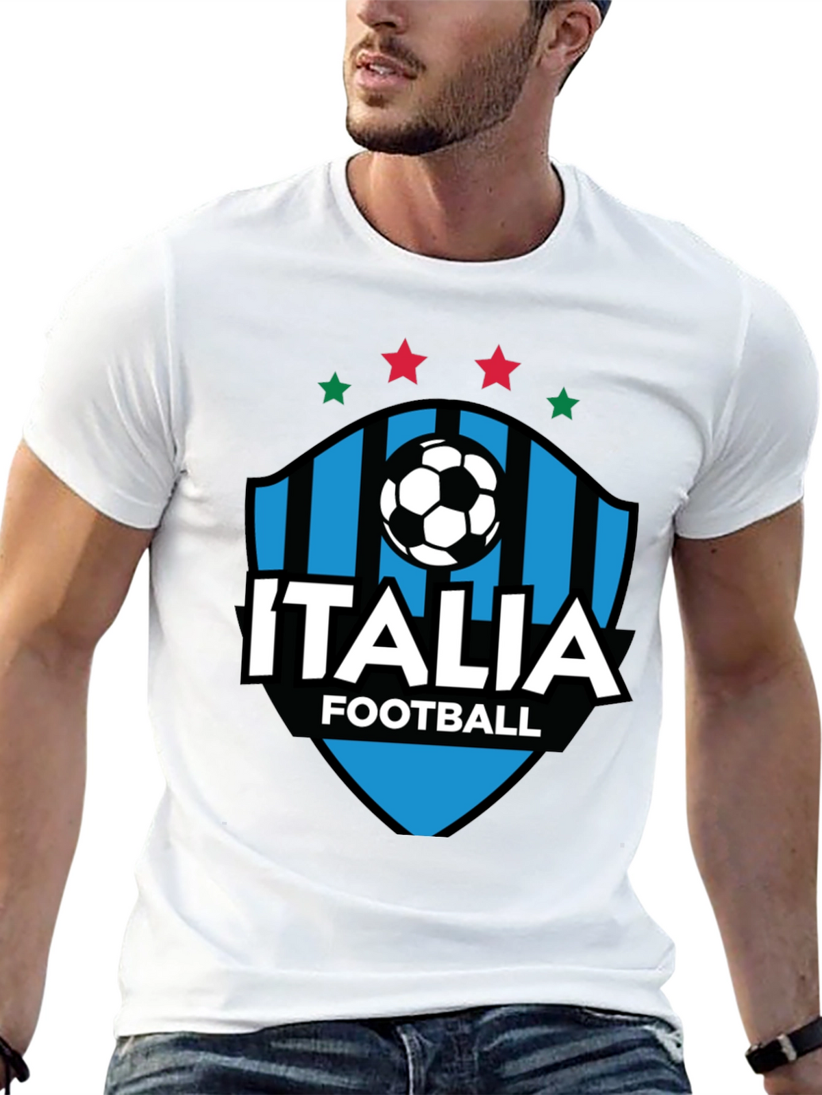 Italia Football Black T-Shirt