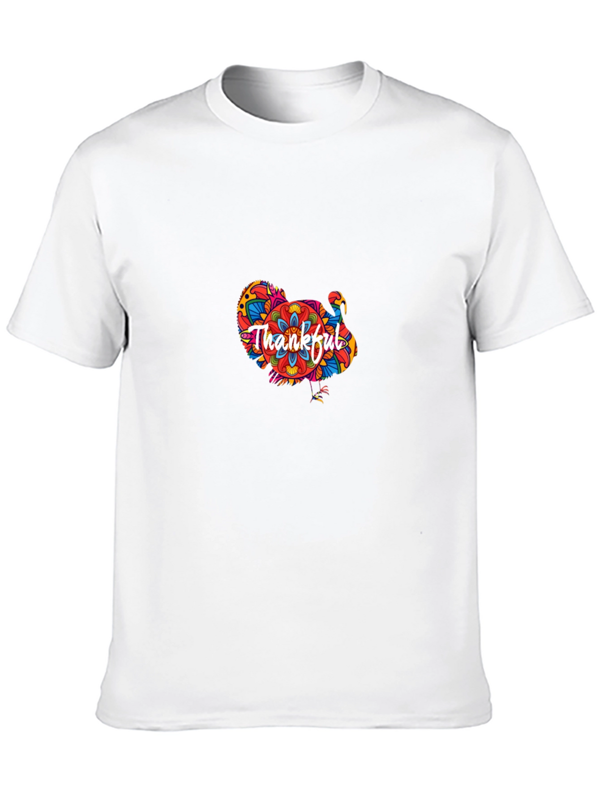 Thankful Turkey Graphic T-Shirt - Thanksgiving Tee
