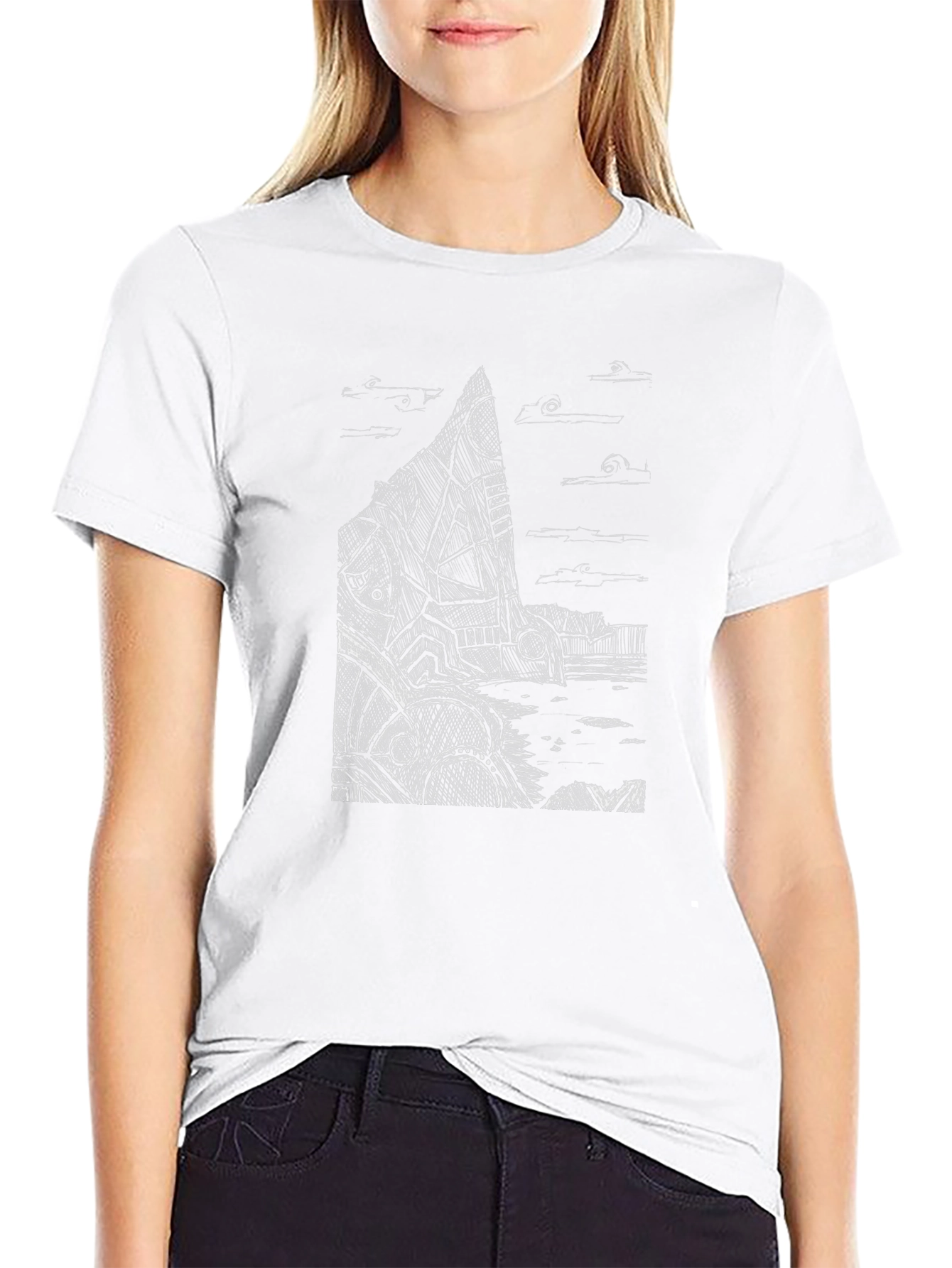Abstract Architect Tee - Mens Black Graphic T-Shirt