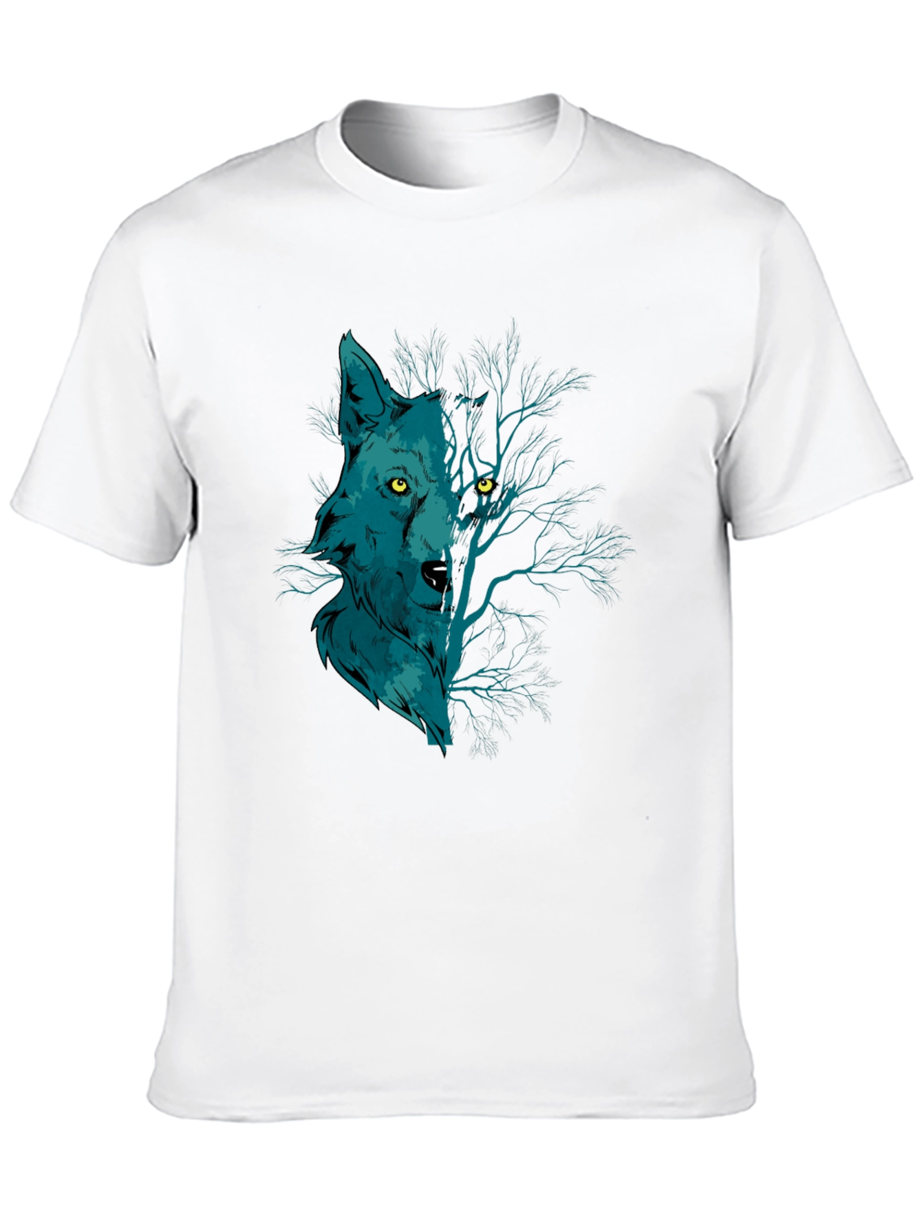 Wolf and Woods Graphic Tee - Black Cotton T-Shirt