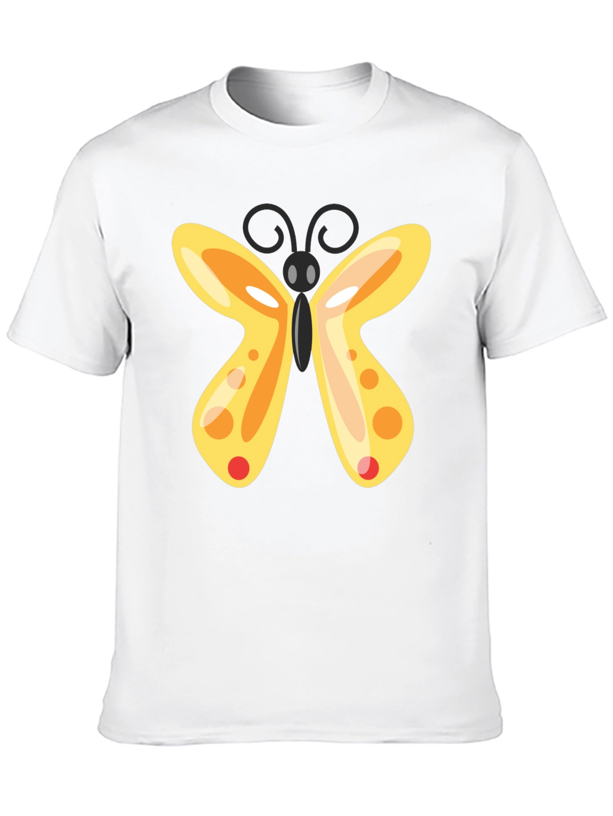 Butterfly Graphic T-Shirt - Black Casual Tee
