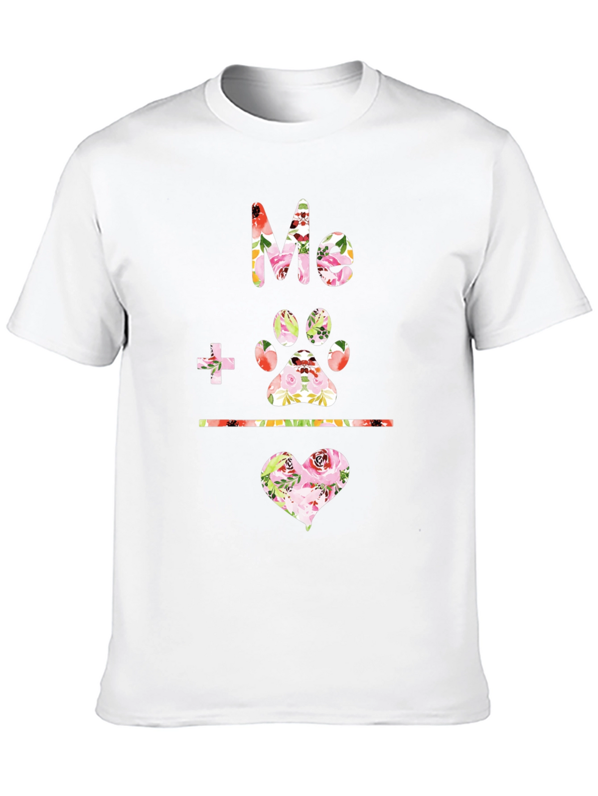 Floral Me + Paw = Love T-Shirt