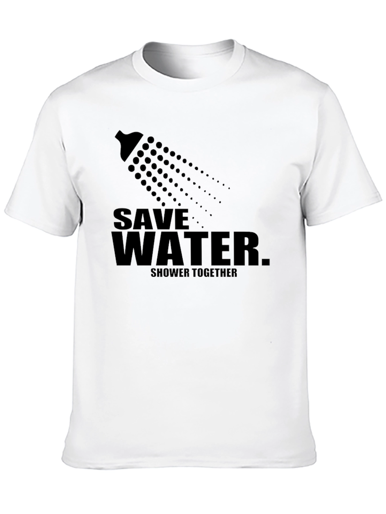 Save Water Shower Together Graphic Tee - Black