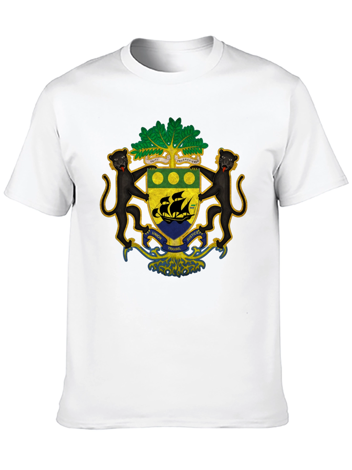 Gabon Coat of Arms T-Shirt - Black