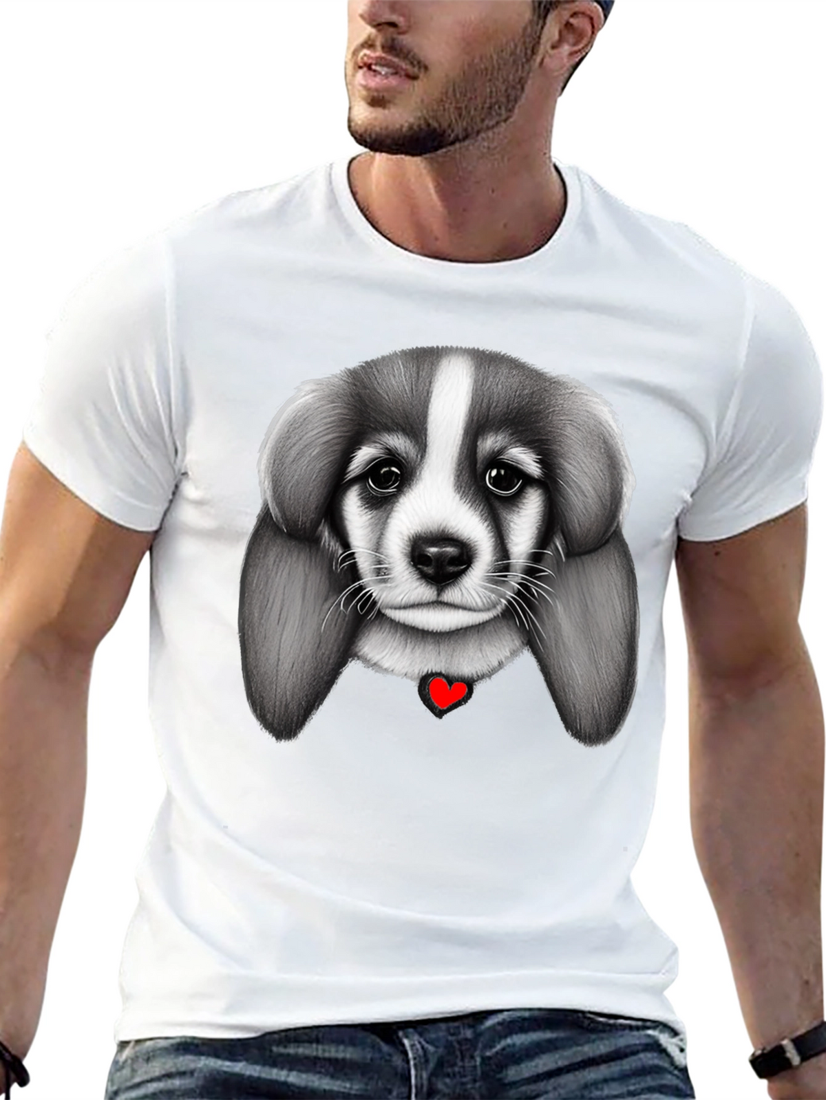 Puppy Love Black T-Shirt