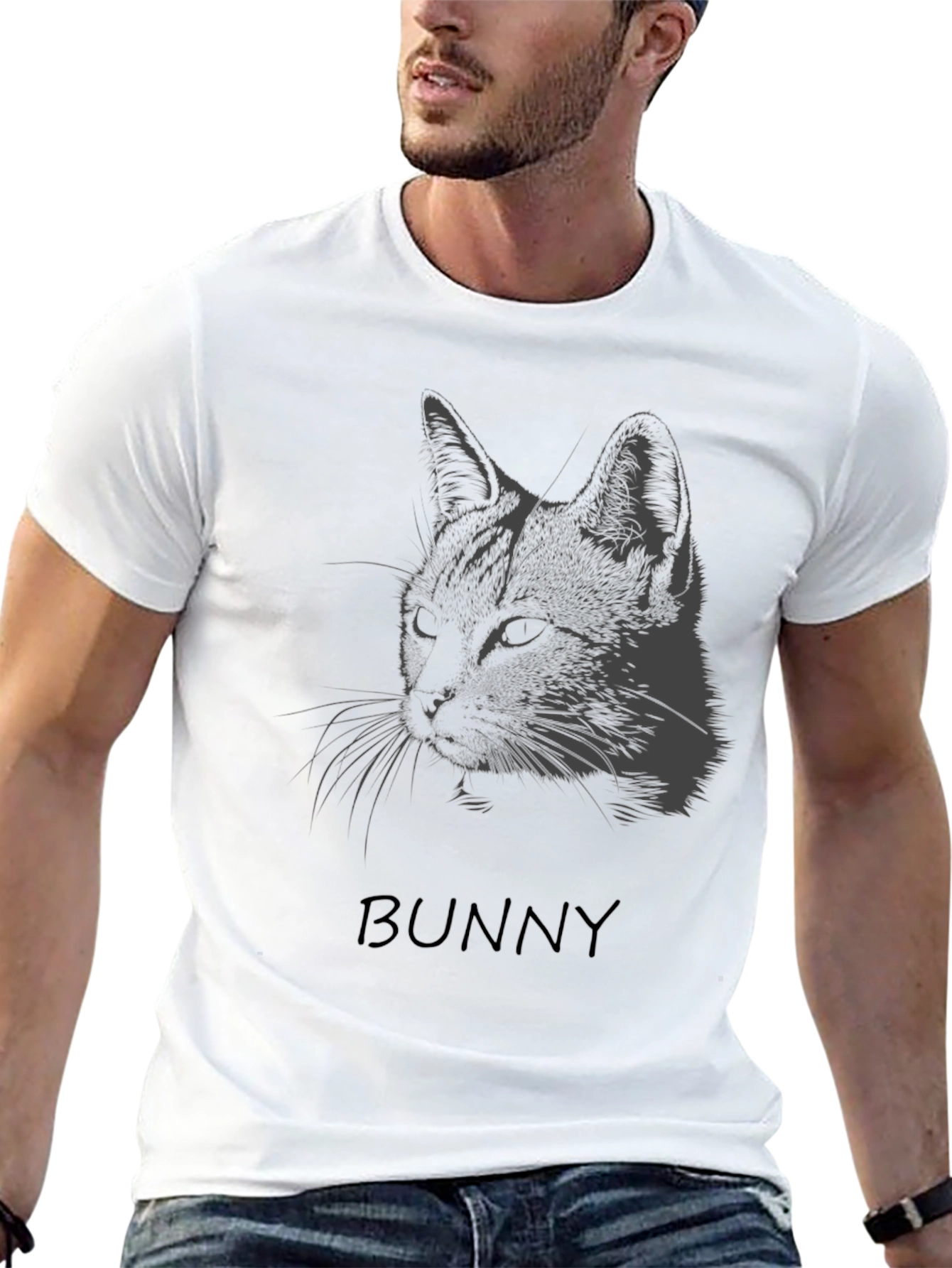 Bunny Cat T-Shirt - Unisex Graphic Tee
