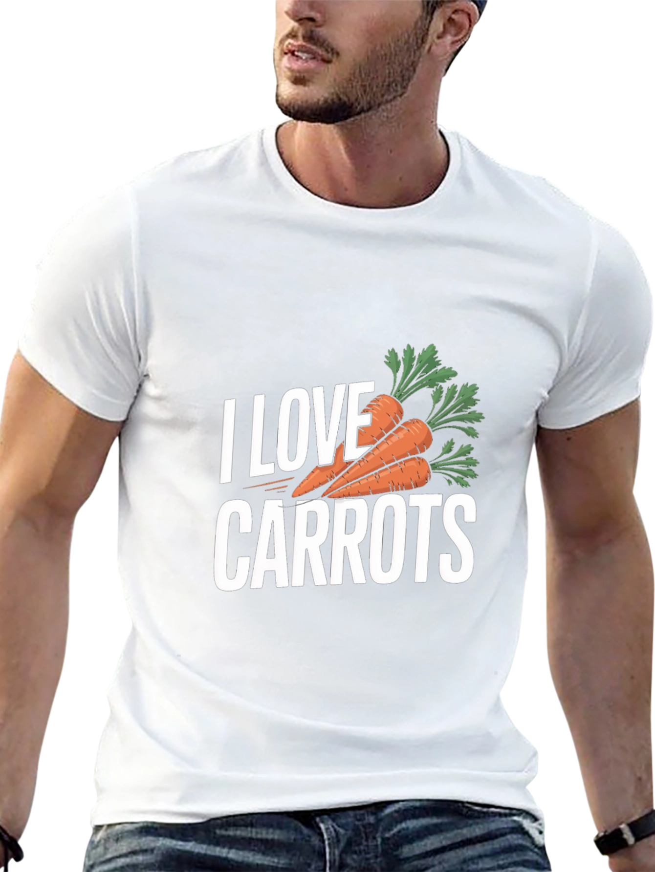 I Love Carrots T-Shirt - Black Carrot Lover Tee