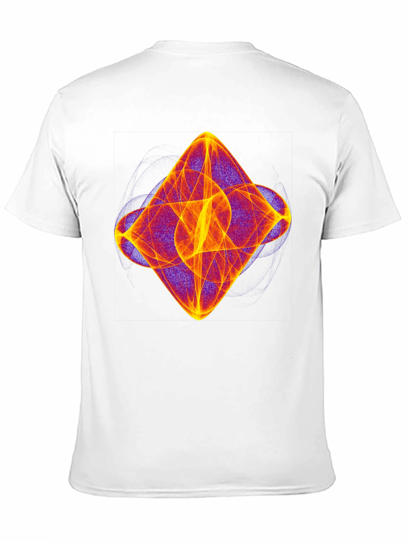 Abstract Fractal Graphic Tee - Black Casual T-Shirt