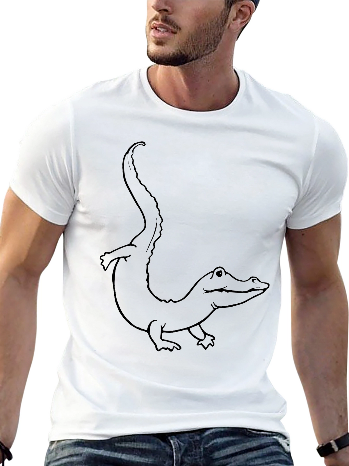 Alligator Graphic Tee - Mens Black T-Shirt