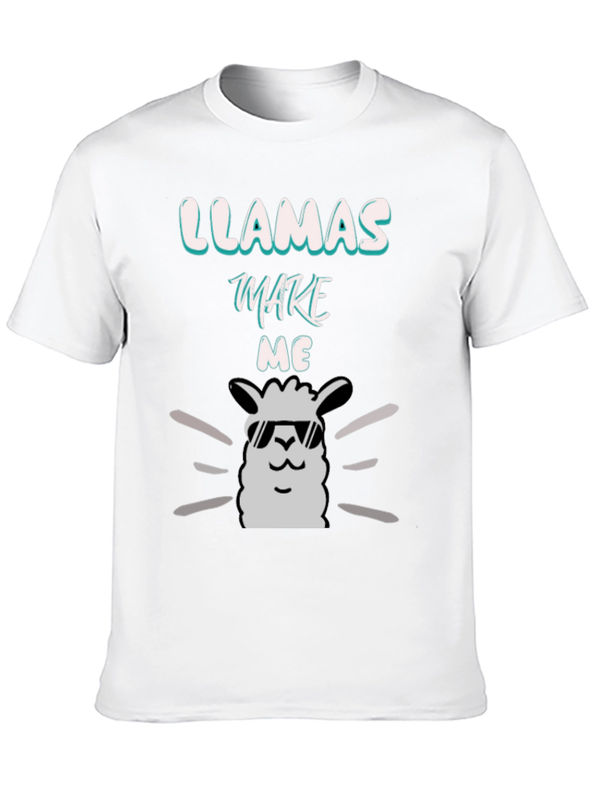 Llamas Make Me Happy Black Graphic Tee