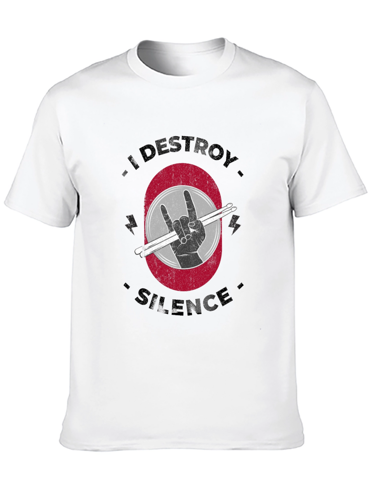 I Destroy Silence Drummer T-Shirt - Rock On!