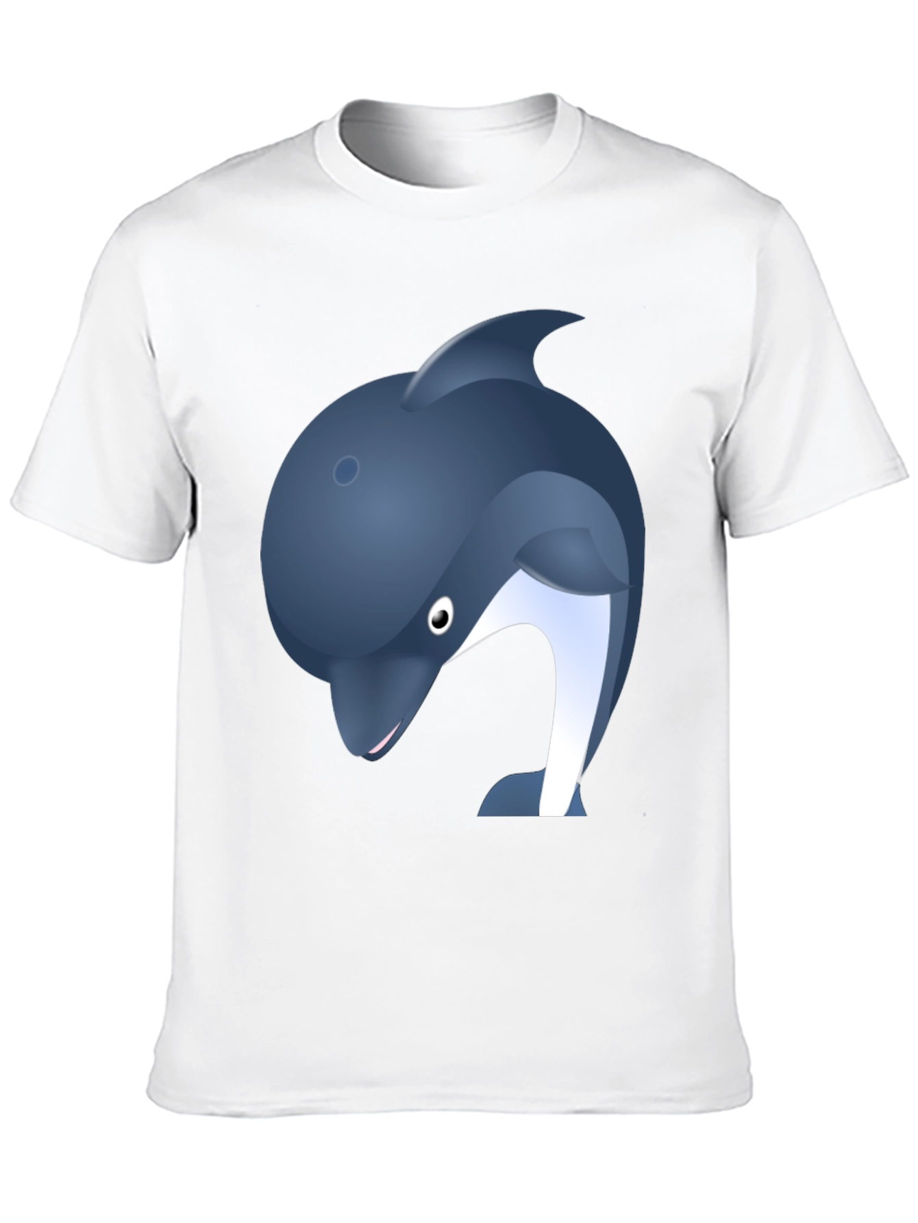 Dolphin Graphic Print Black Tee