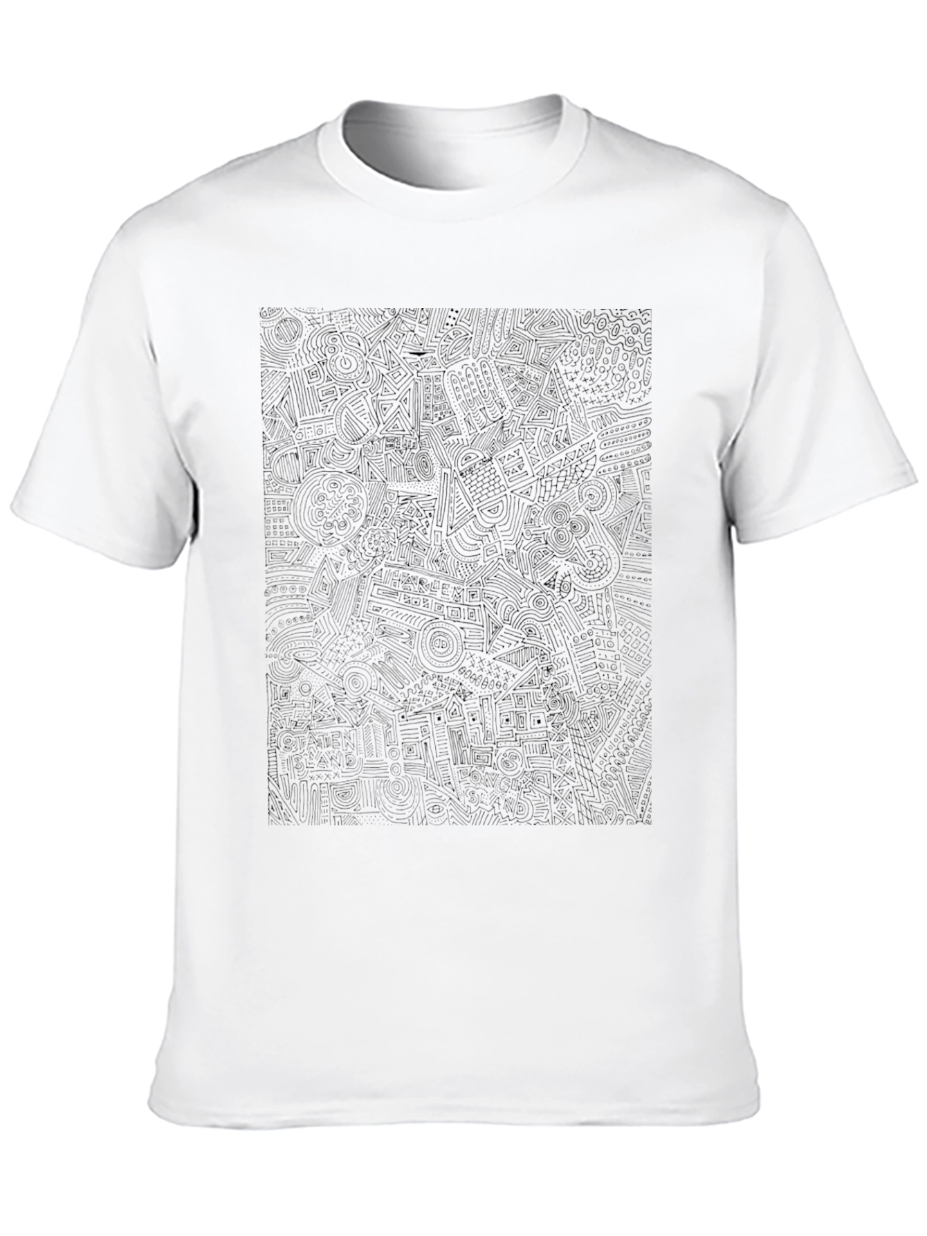 Black Abstract Patterned T-Shirt