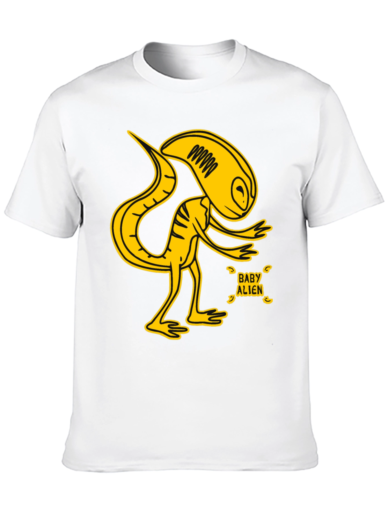 Baby Alien Graphic T-Shirt - Yellow Design