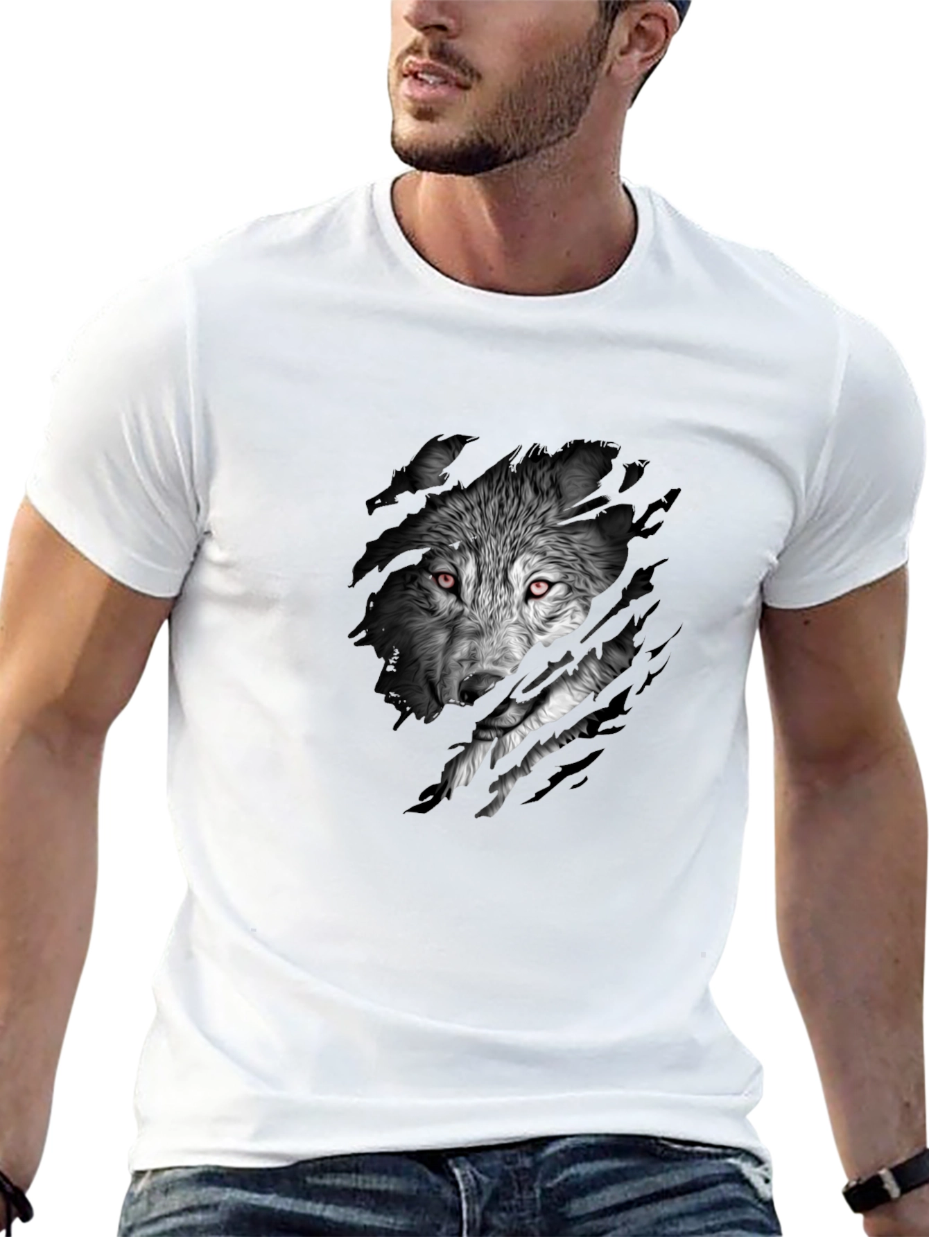 Wolf Graphic Black T-Shirt