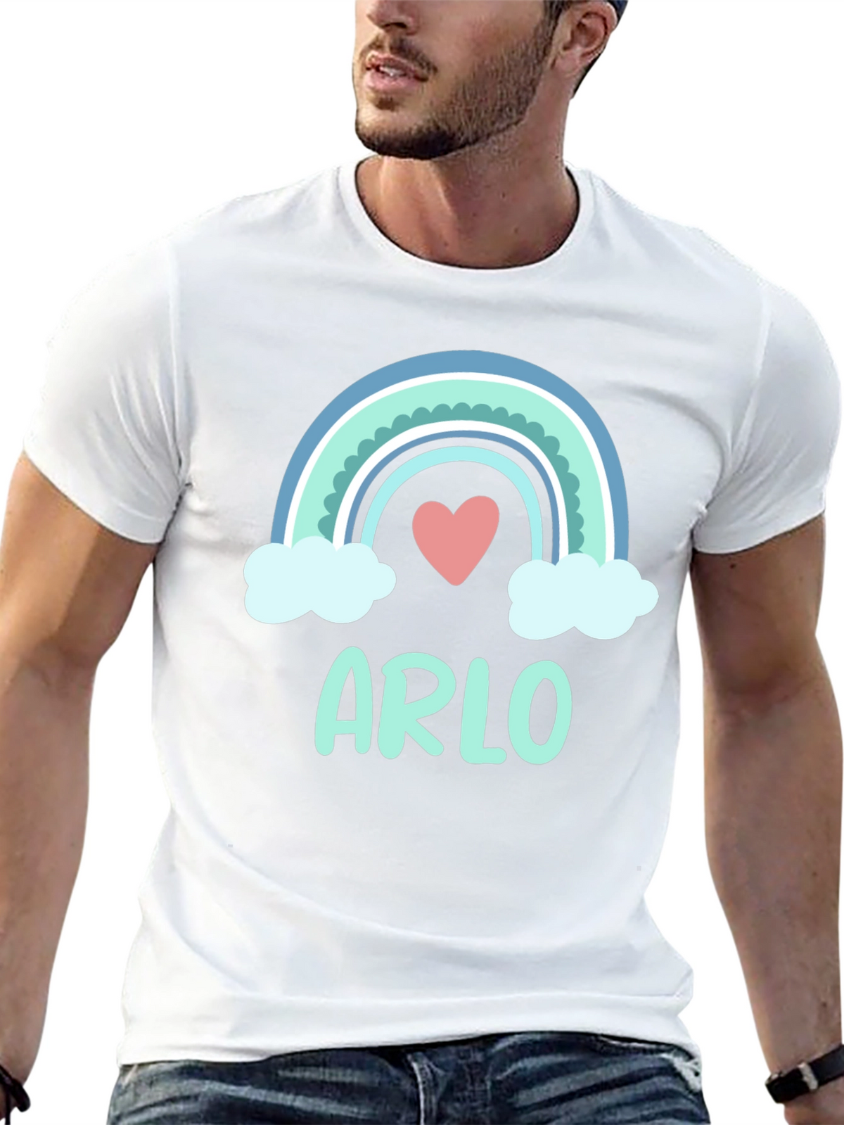 Arlo Rainbow Heart Graphic Tee