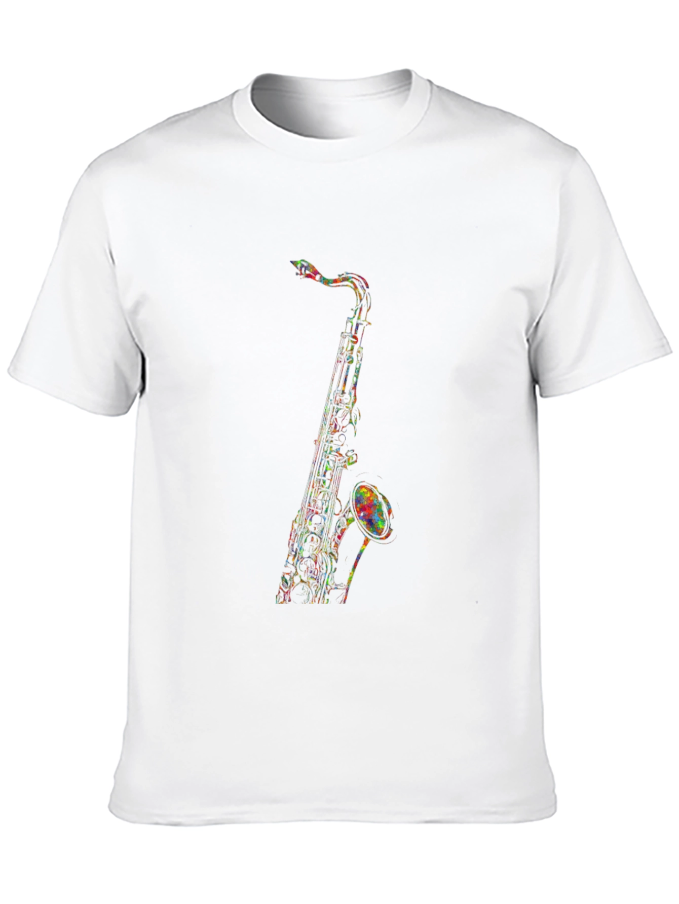 Saxophone Graphic Tee - Mens Black T-Shirt