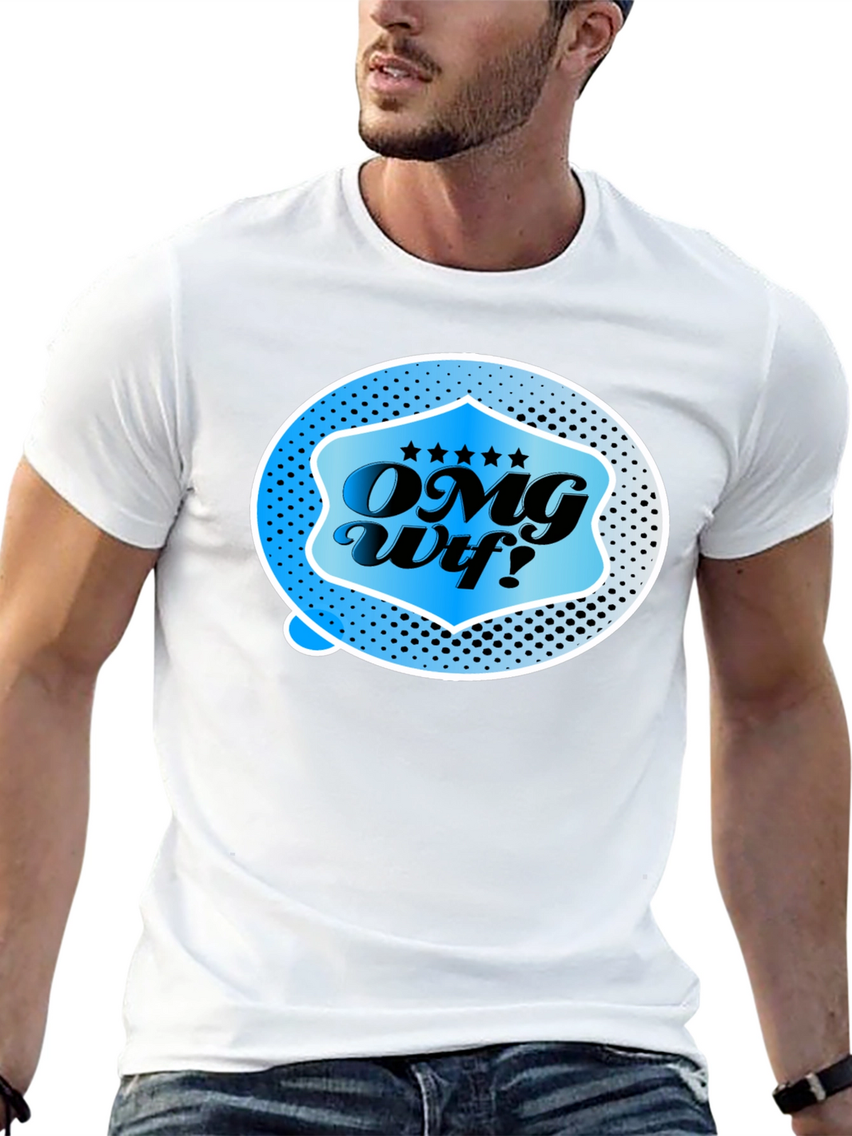 OMG Wtf! Graphic T-Shirt - Black Casual Tee