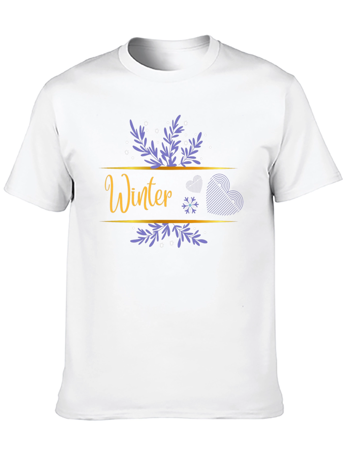 Winter Themed Black Graphic T-Shirt