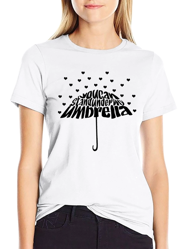 You Can Stand Under My Umbrella Black T-Shirt