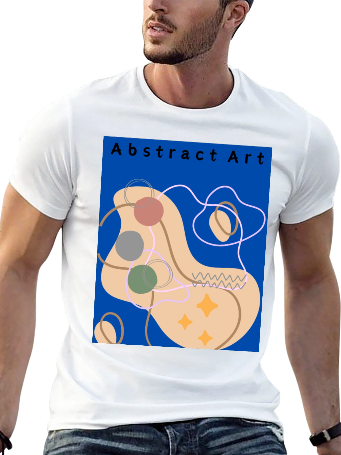 Abstract Art Graphic Tee - Modern Casual Style