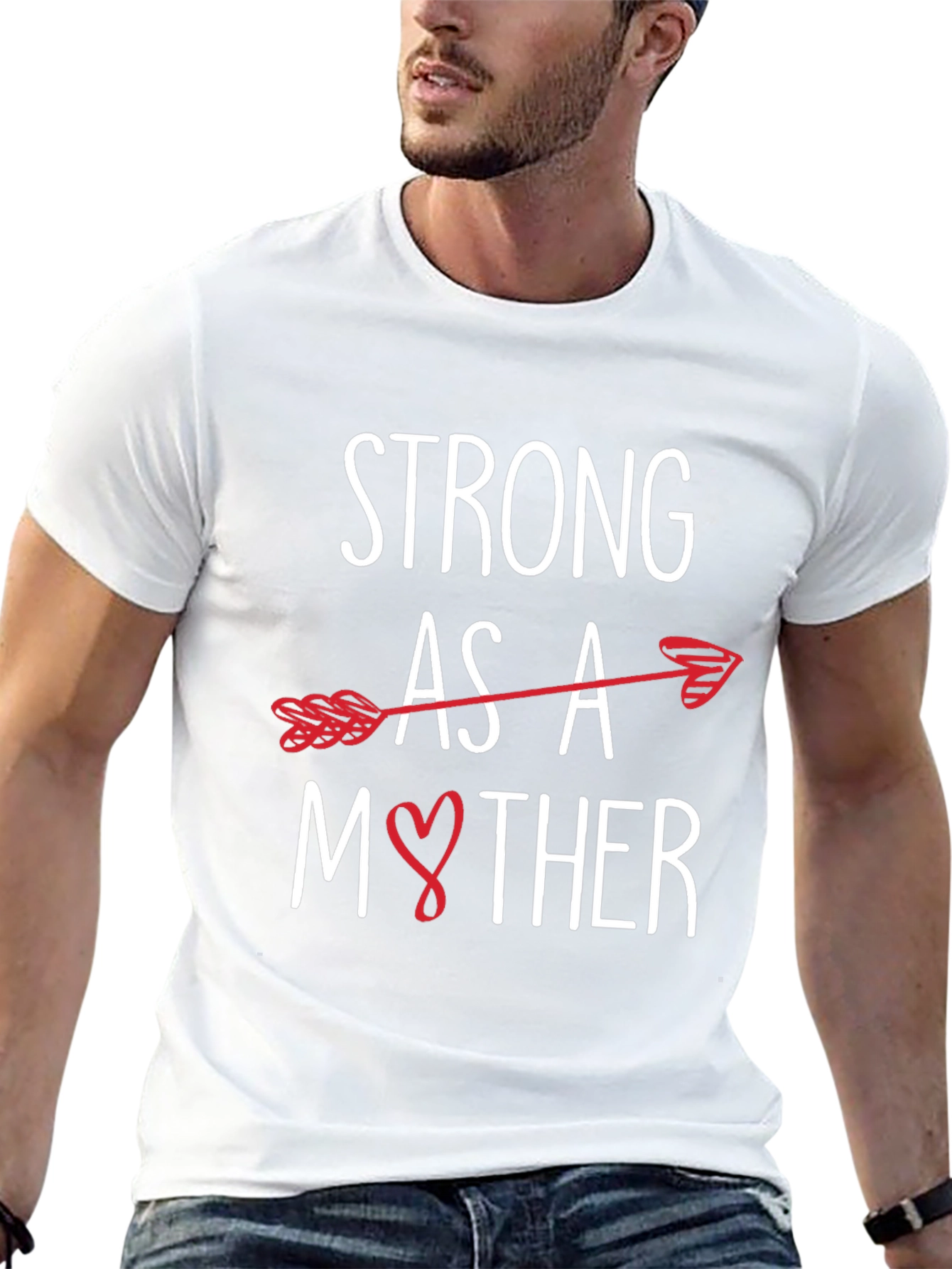 Strong As A Mother Arrow Heart Graphic Tee