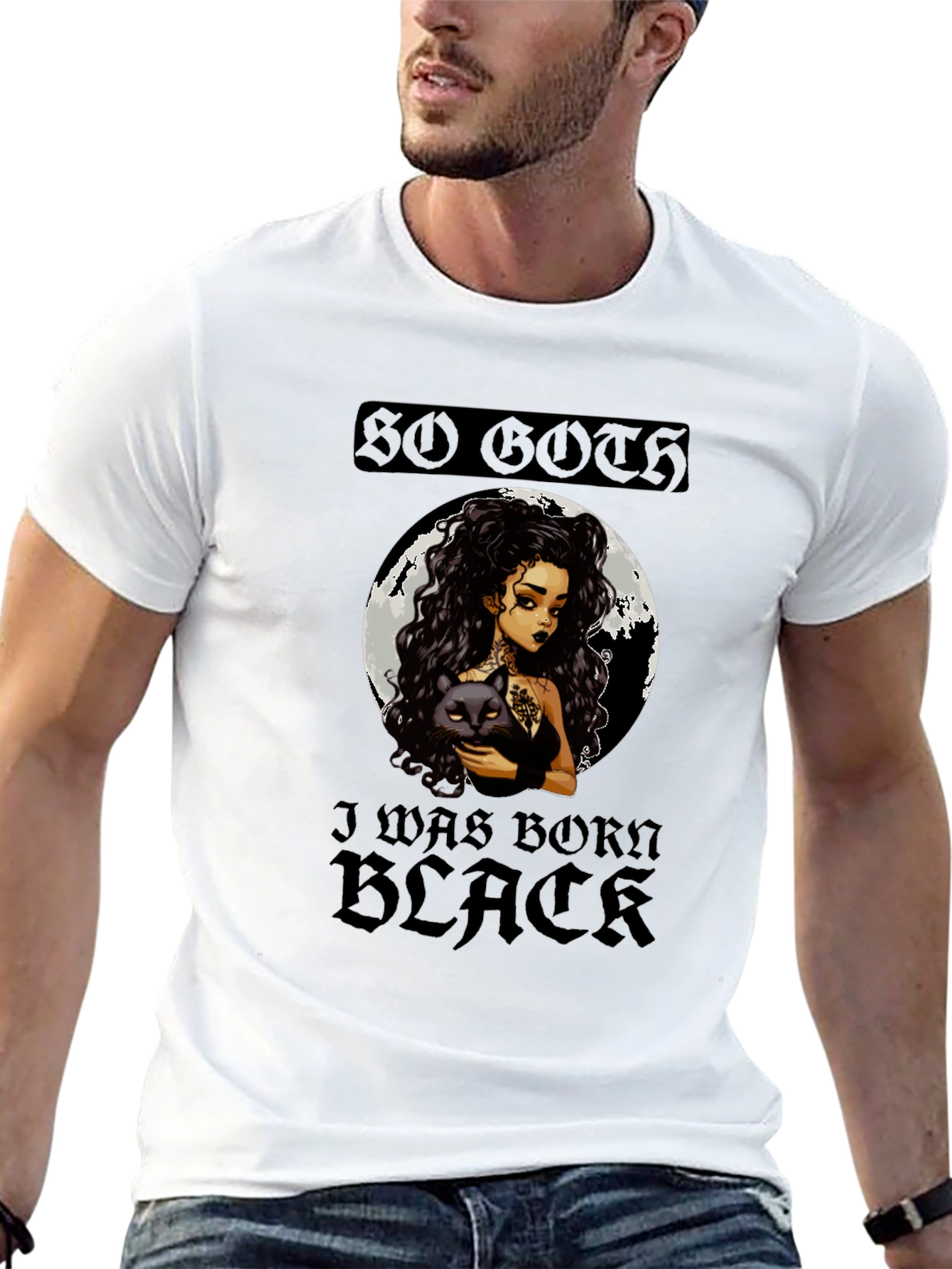 So Goth I Was Born Black Graphic Tee