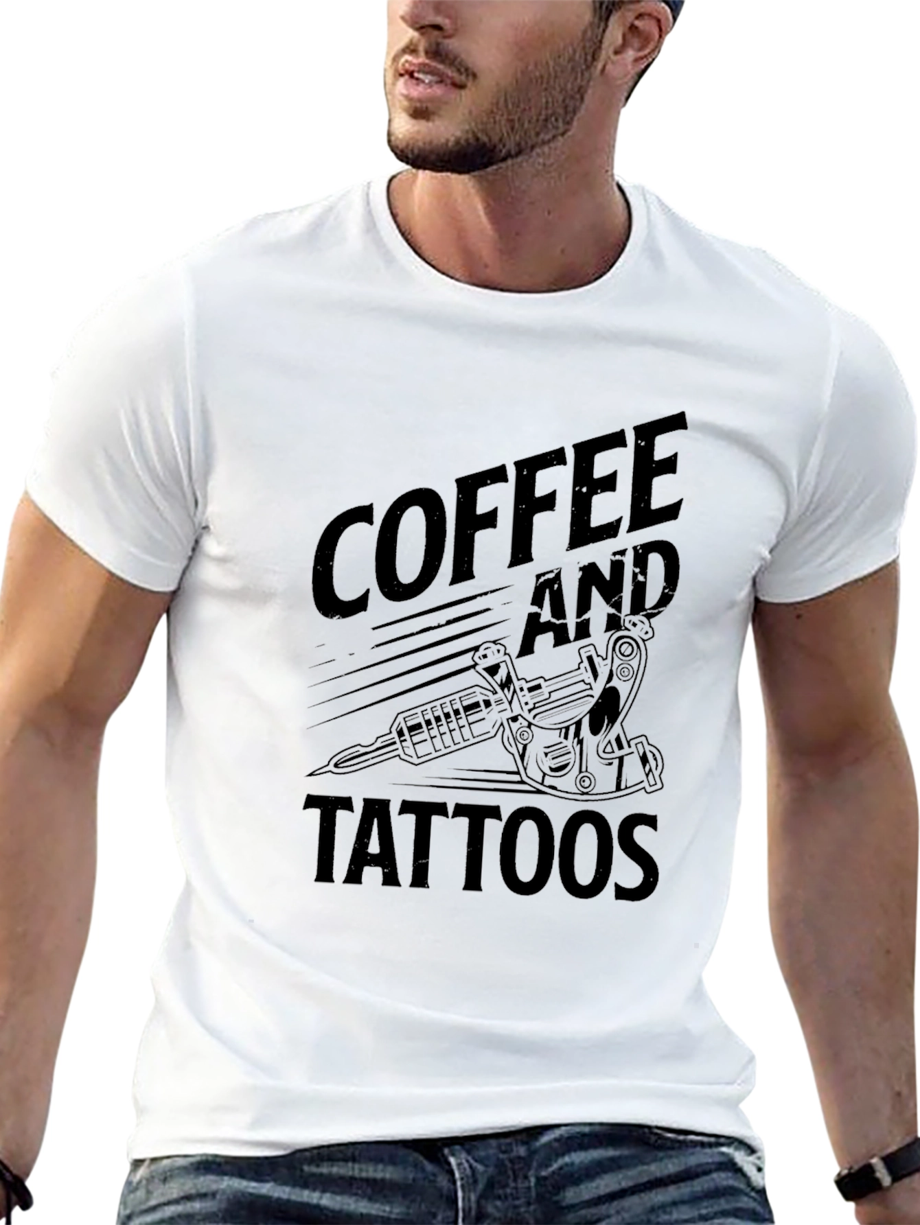 Coffee and Tattoos Black Graphic Tee