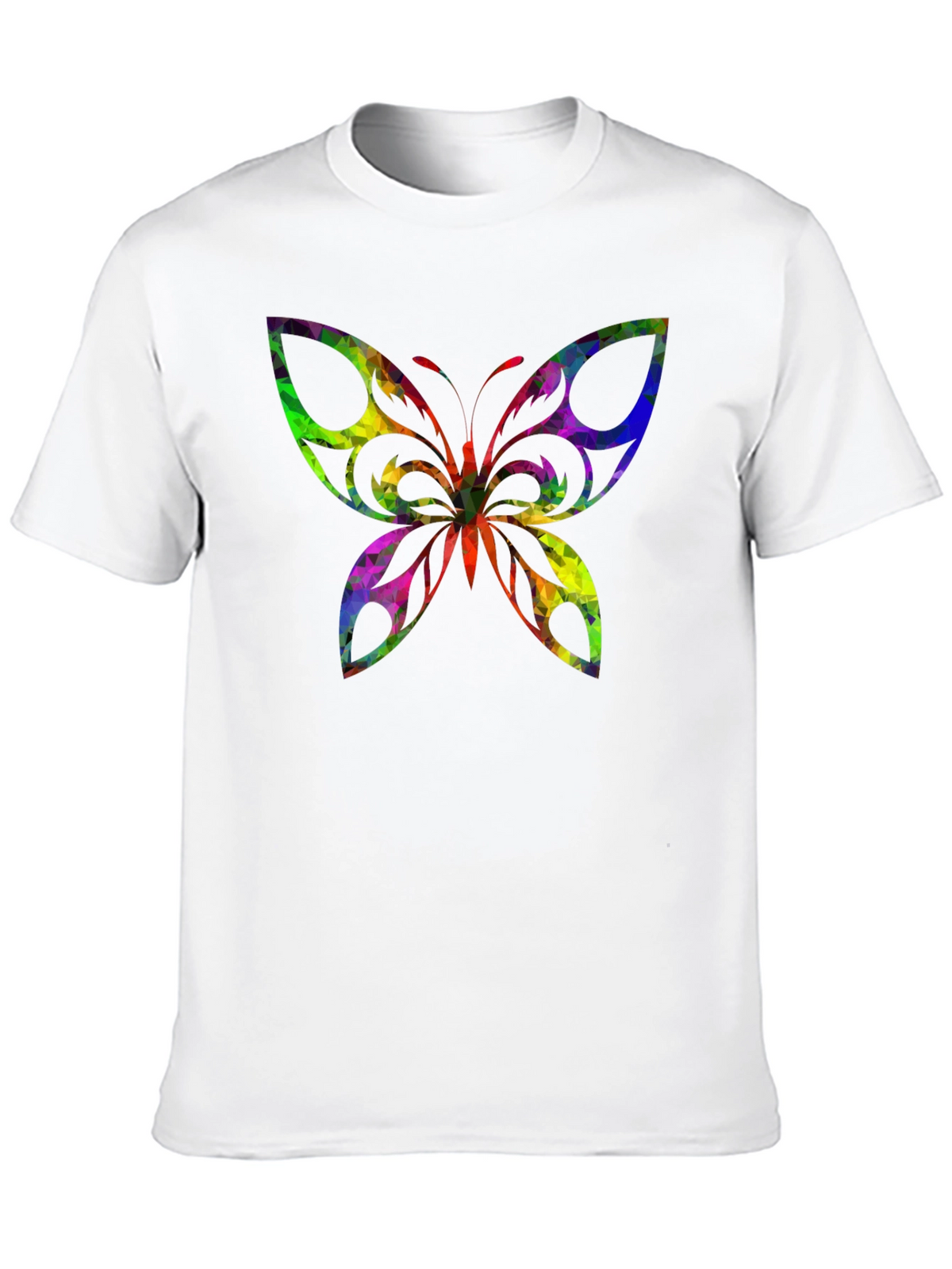 Geometric Butterfly Black T-Shirt