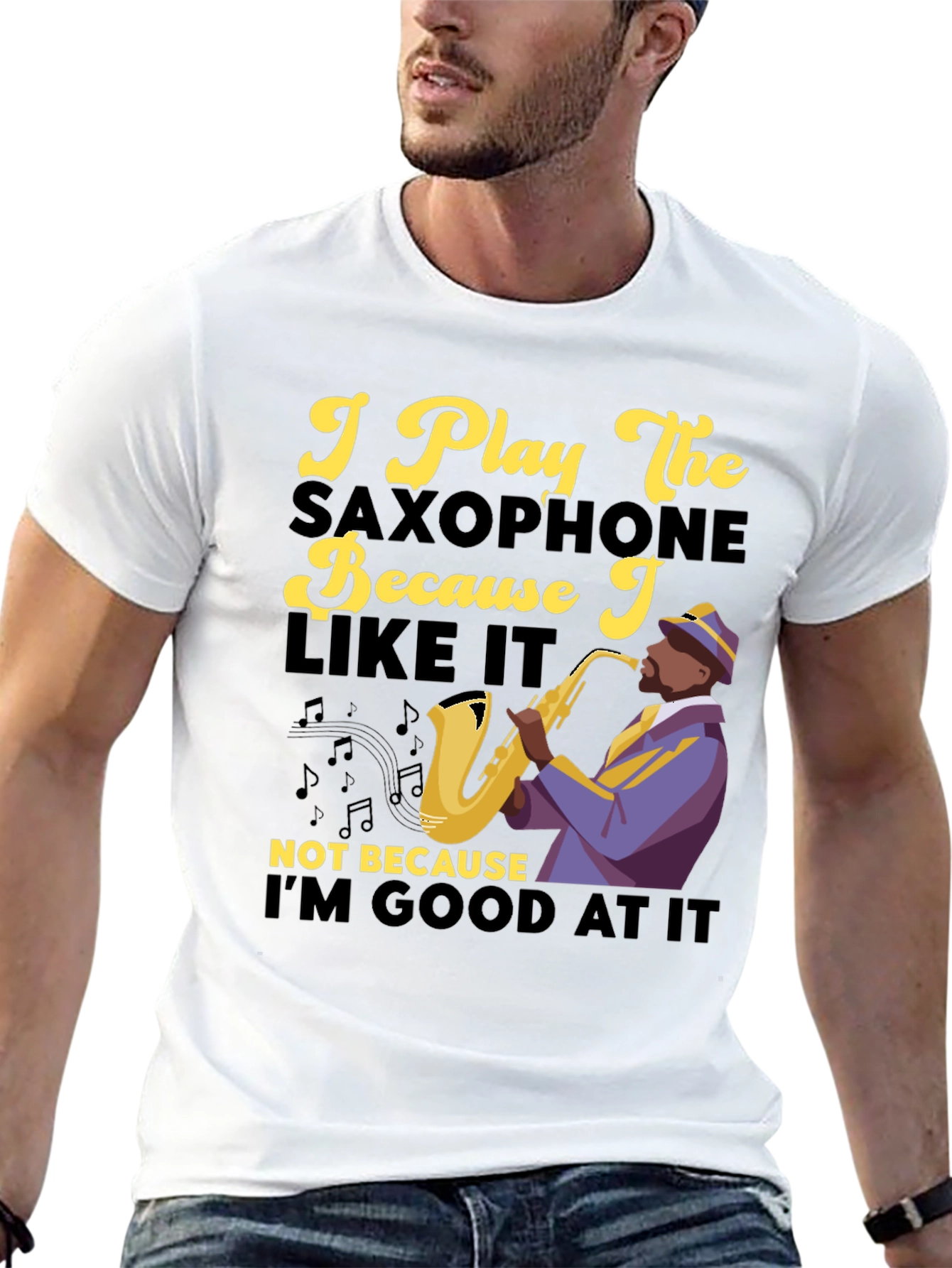 Saxophone Player Graphic T-Shirt