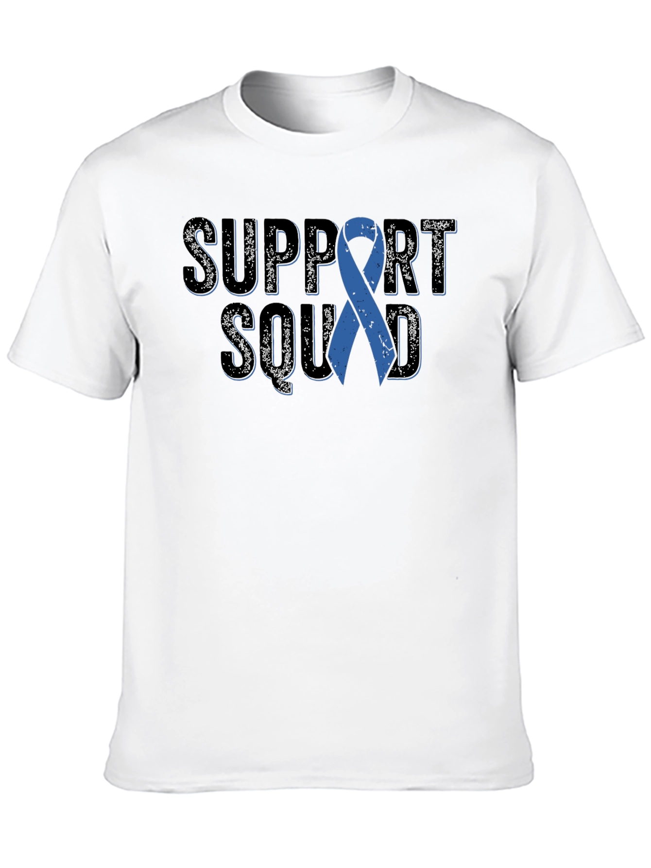 Support Squad Blue Ribbon Awareness T-Shirt