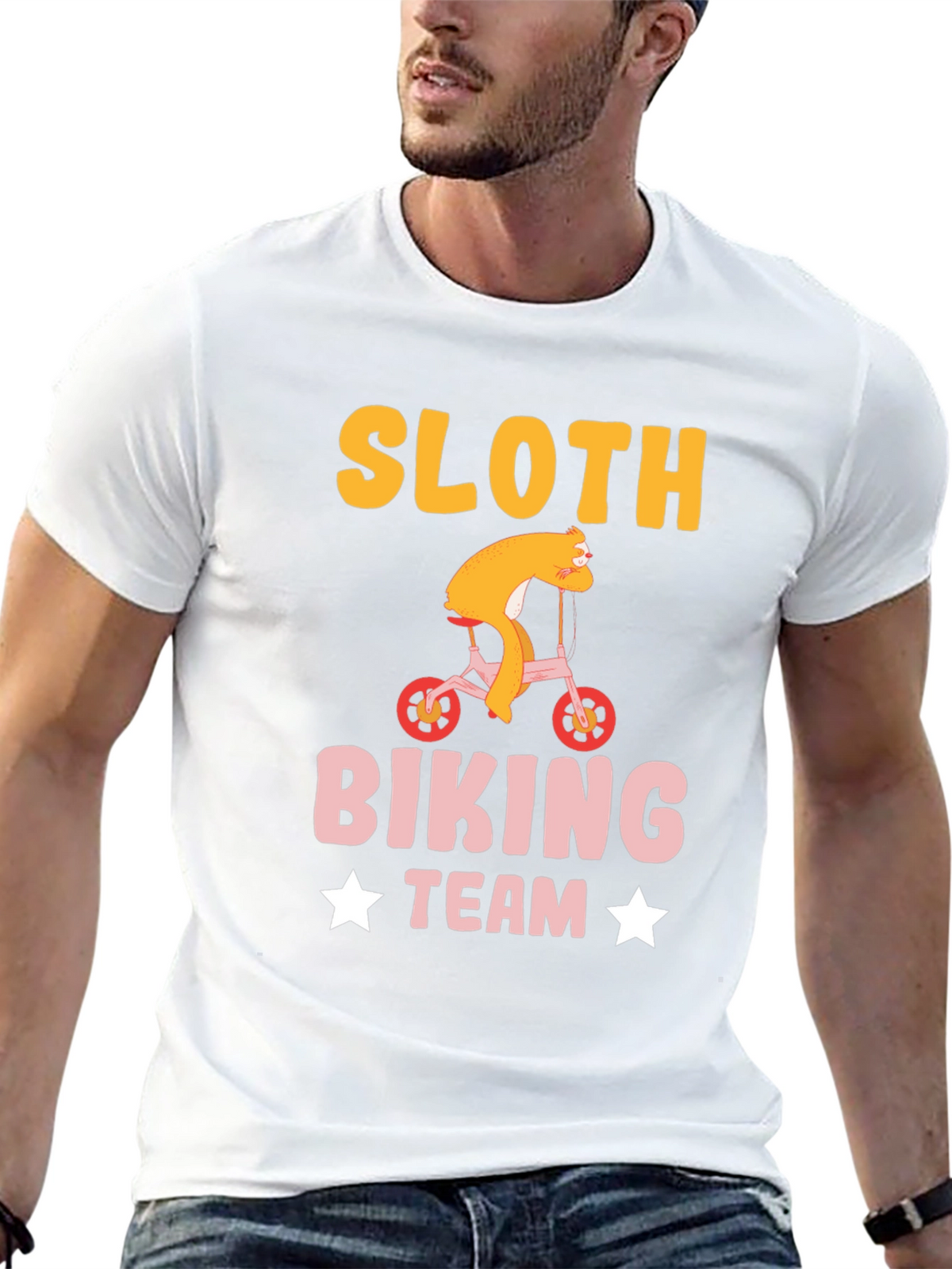 Sloth Biking Team T-Shirt Funny Sloth Tee