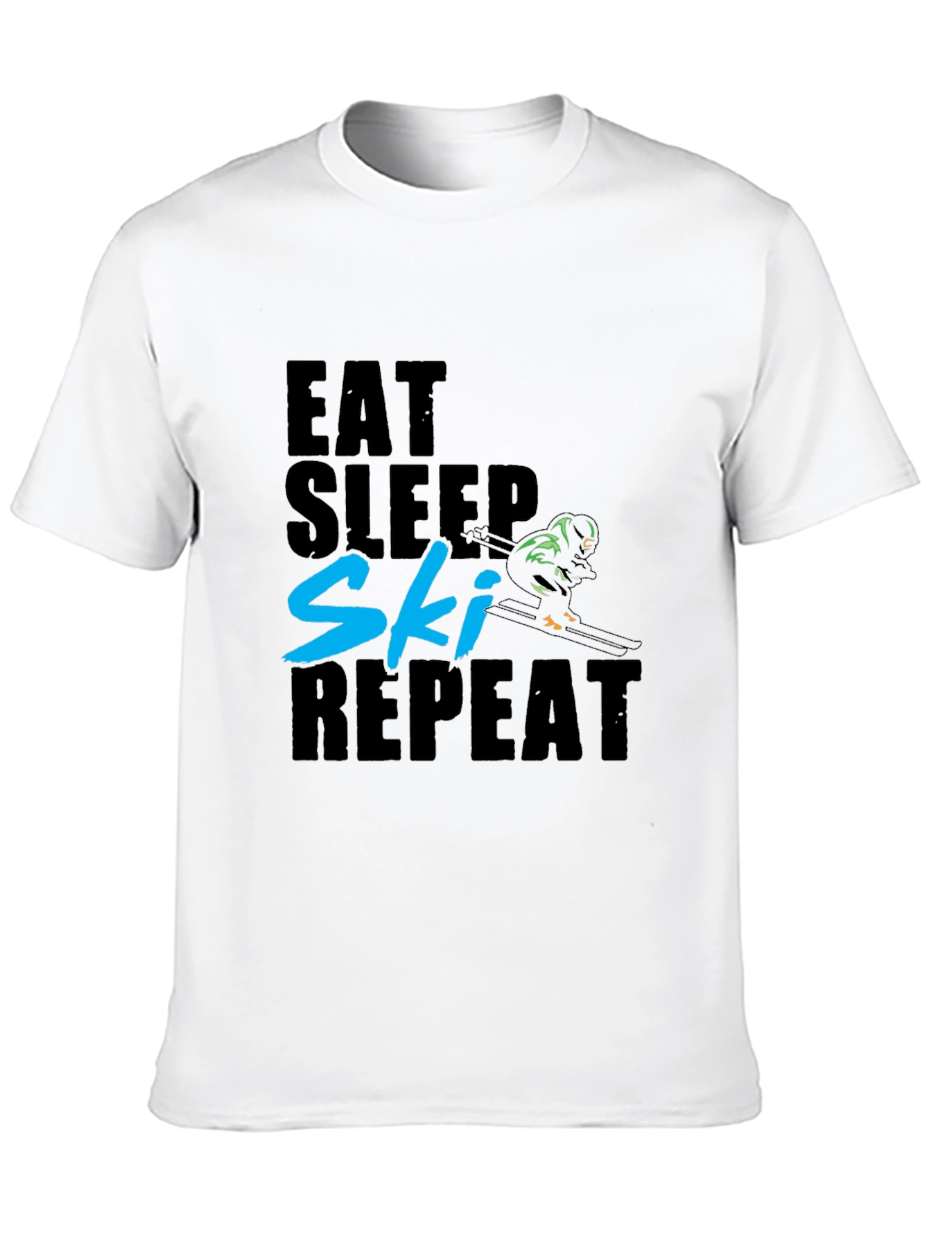 Eat Sleep Ski Repeat Graphic Tee