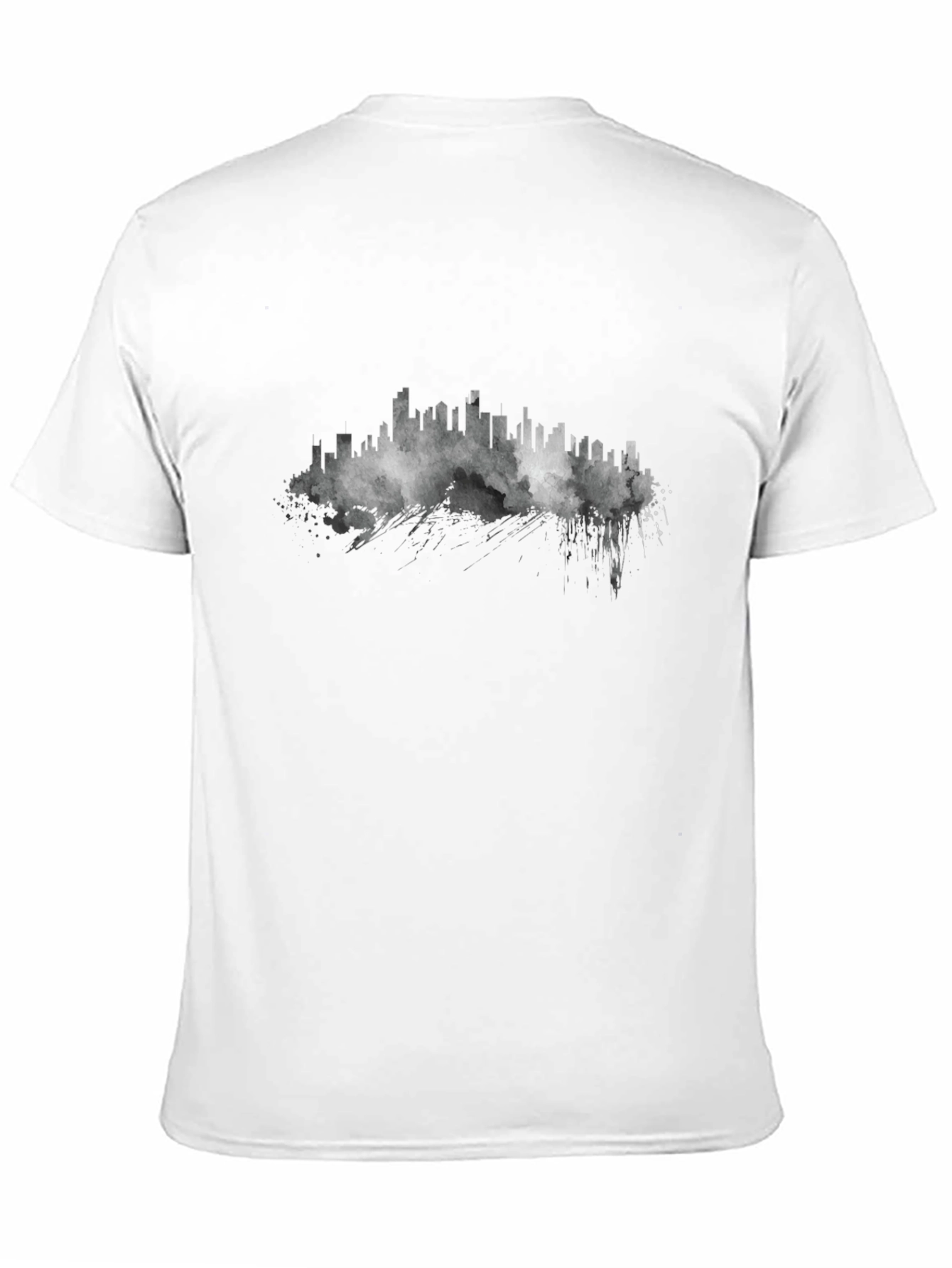 Abstract Cityscape Black T-Shirt