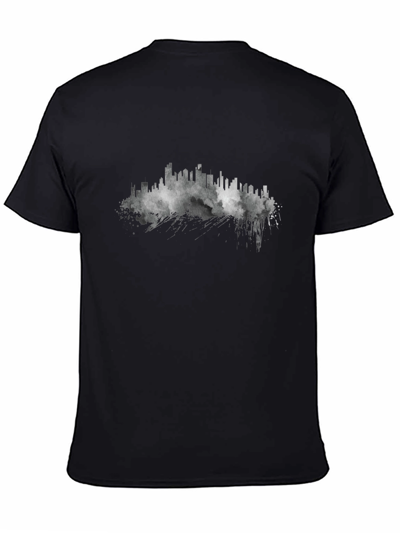 Abstract Cityscape Black T-Shirt